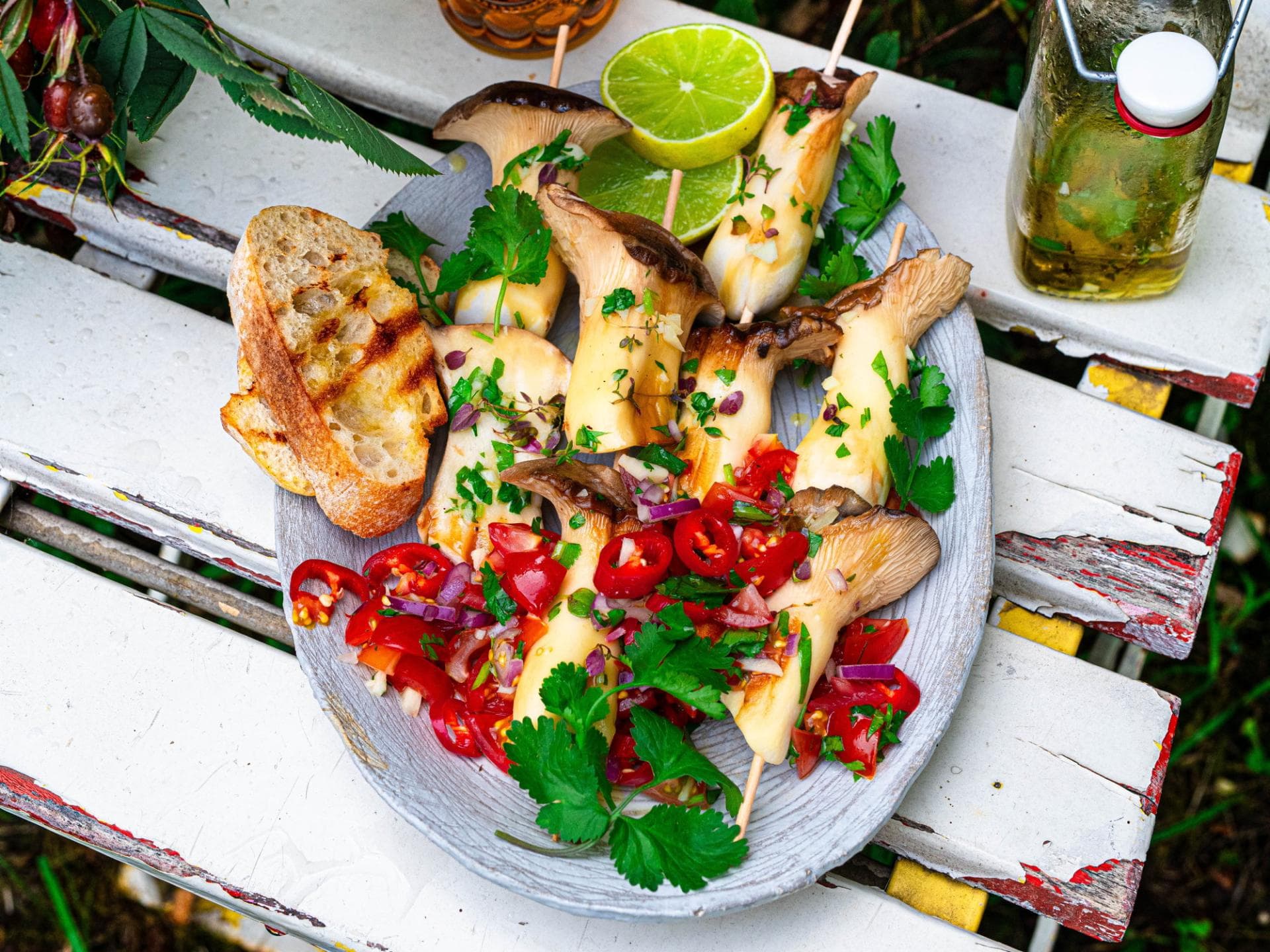 Kräuterseitlinge vom Grill 