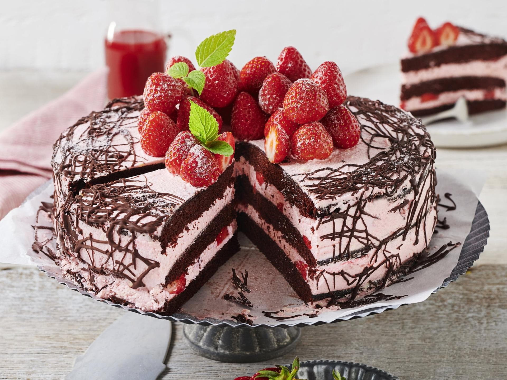 Erdbeer-Schoko-Torte 