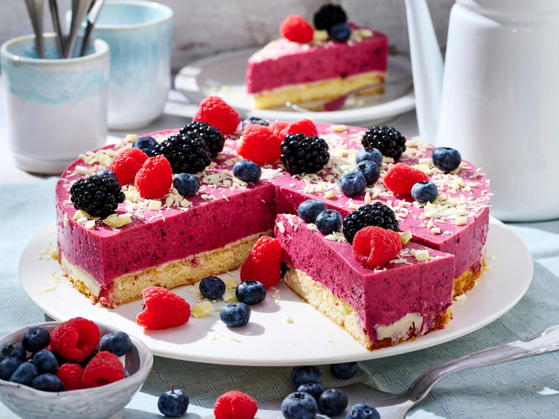 Joghurt-Käsekuchen mit Beeren 