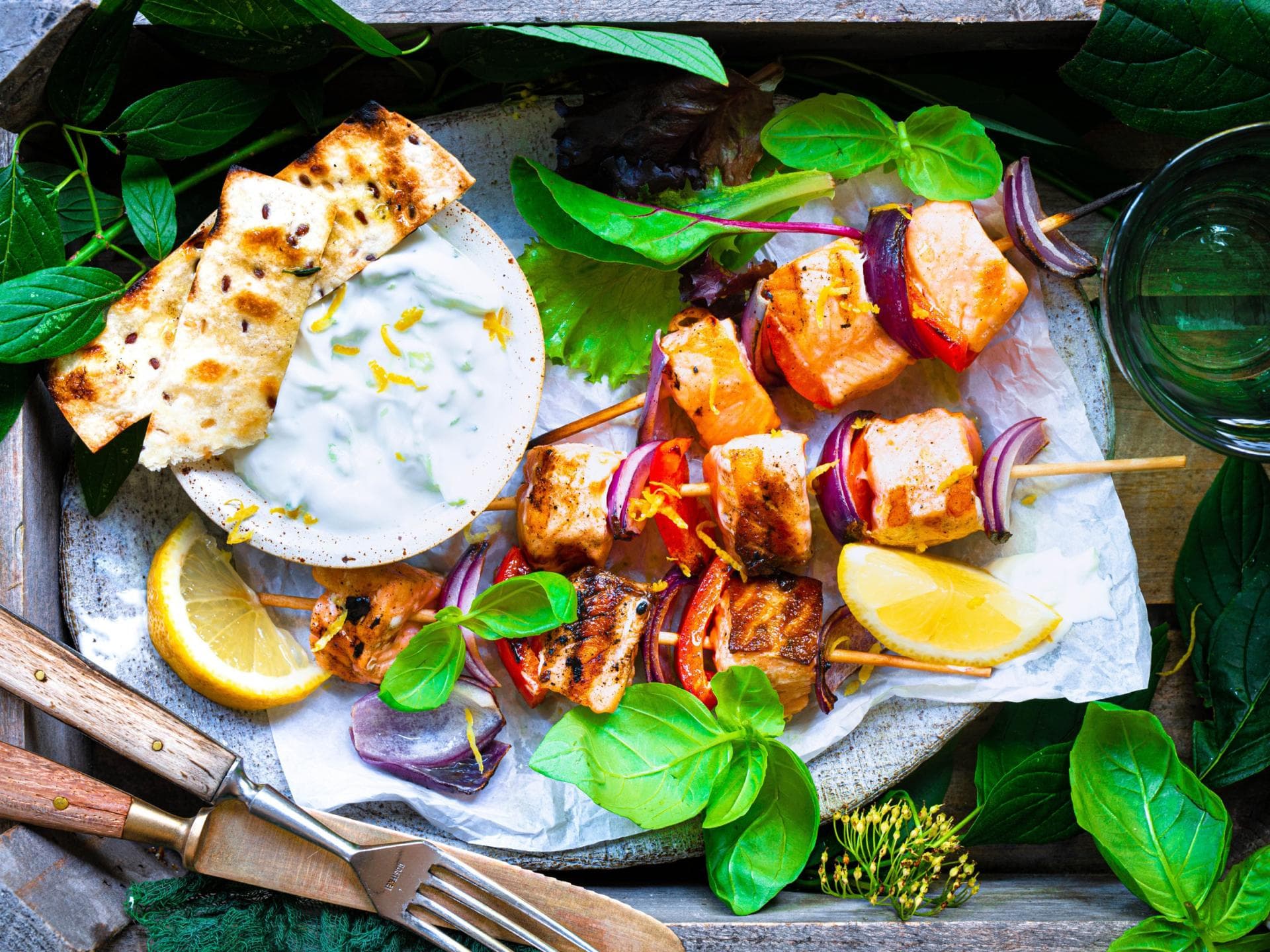 Lachs-Paprika-Spieße Lachs-Paprika-Spieße