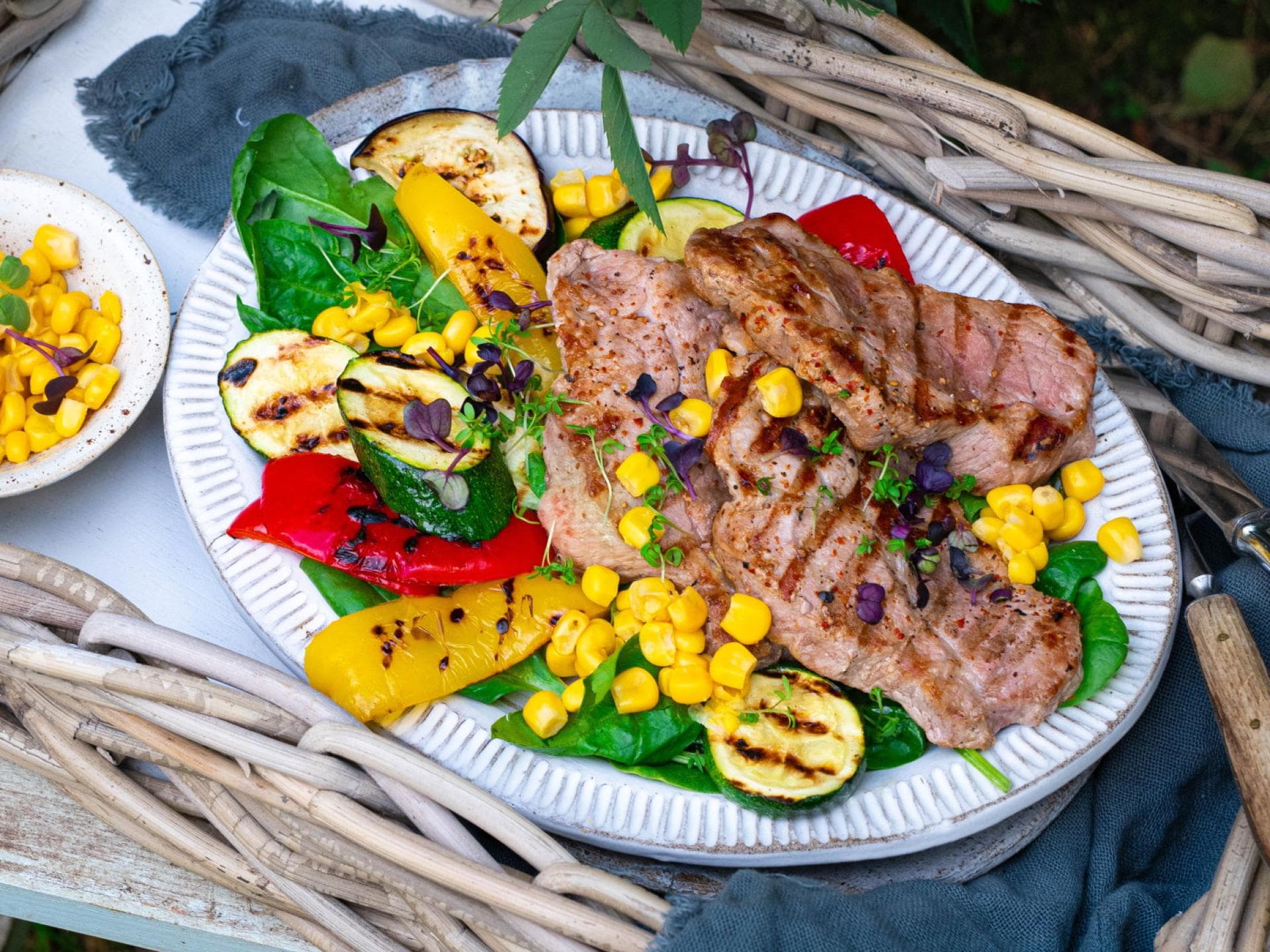 Schweinenackensteak vom Grill 