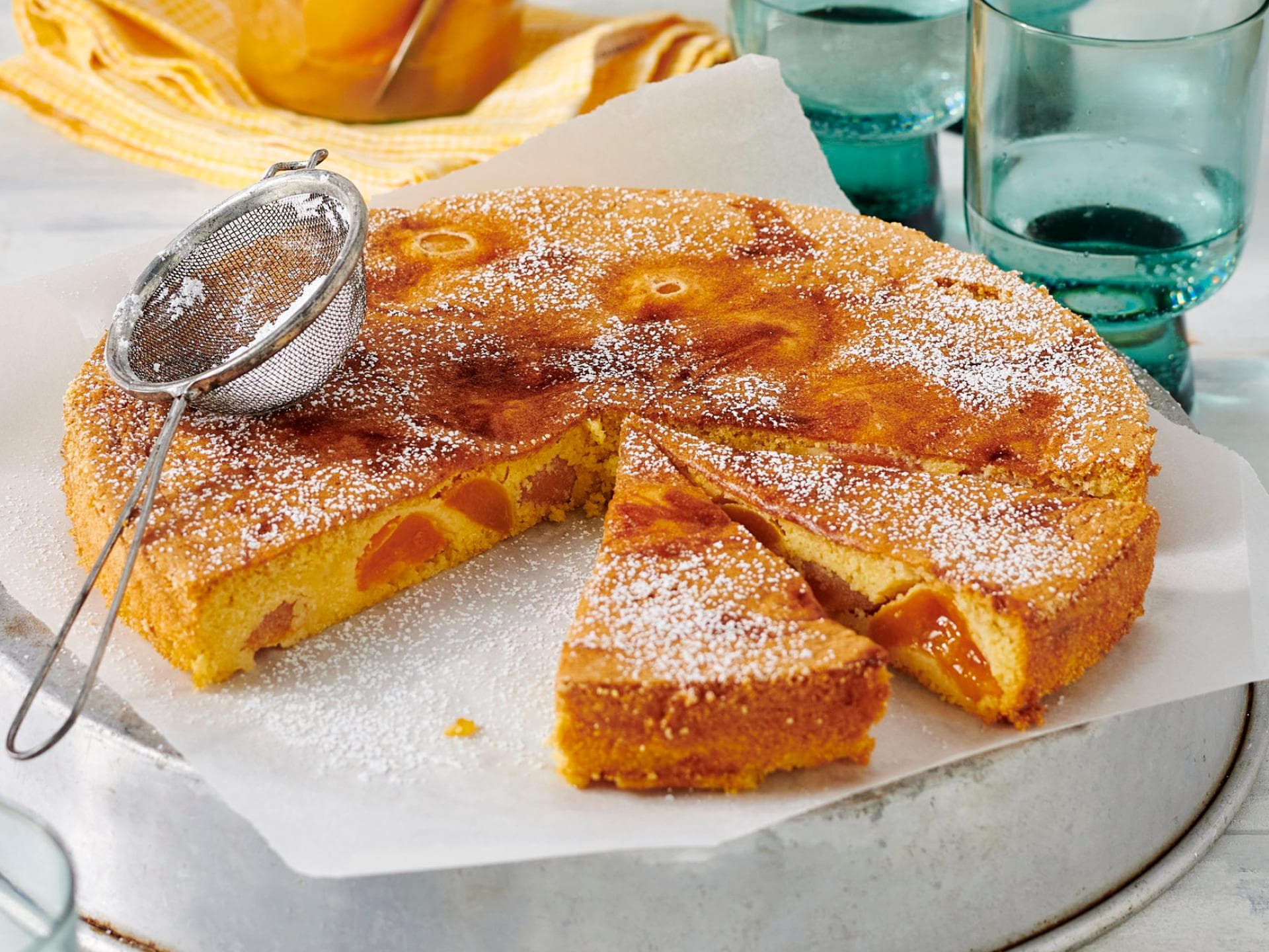 Glutenfreier Aprikosenkuchen Glutenfreier Aprikosenkuchen