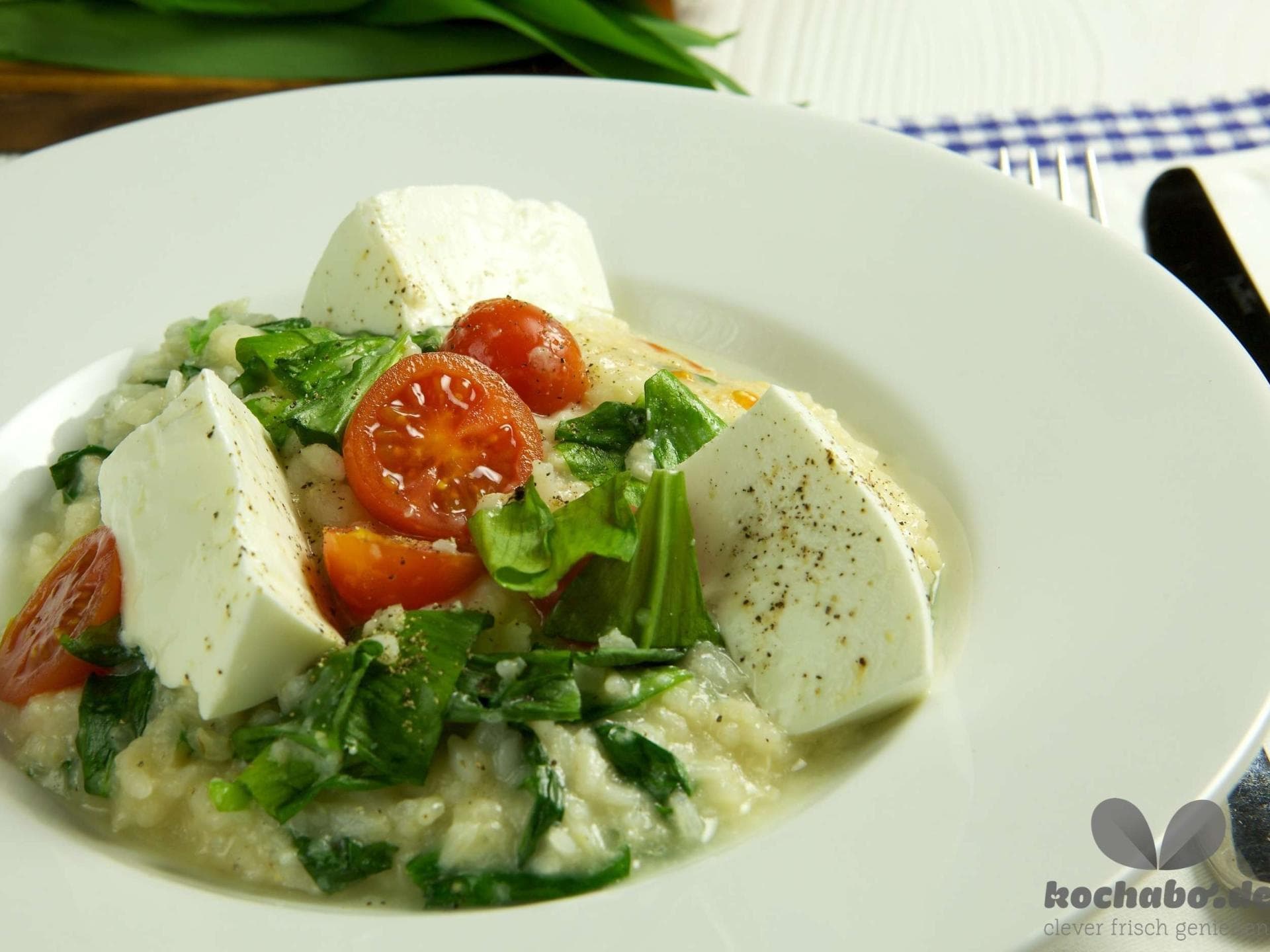 Bärlauchrisotto mit Tomaten
