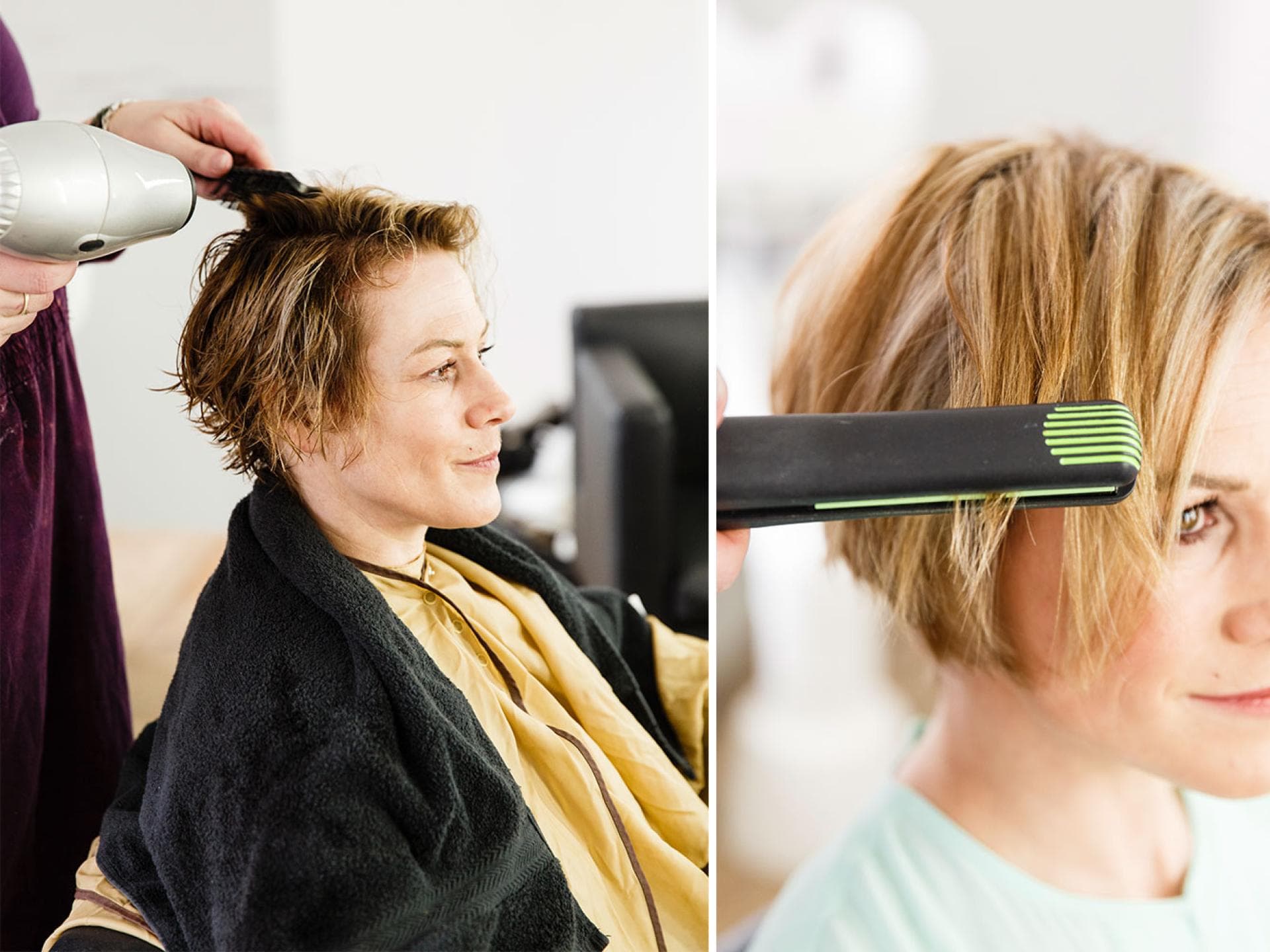 Mandy beim Hairstyling