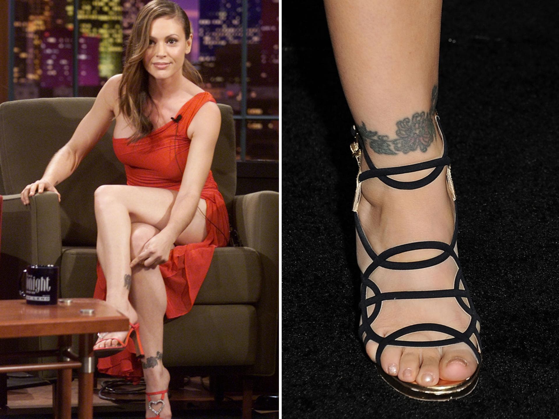 Alyssa Milano Tattoo Alyssa Milano mit ihrem Tattoo