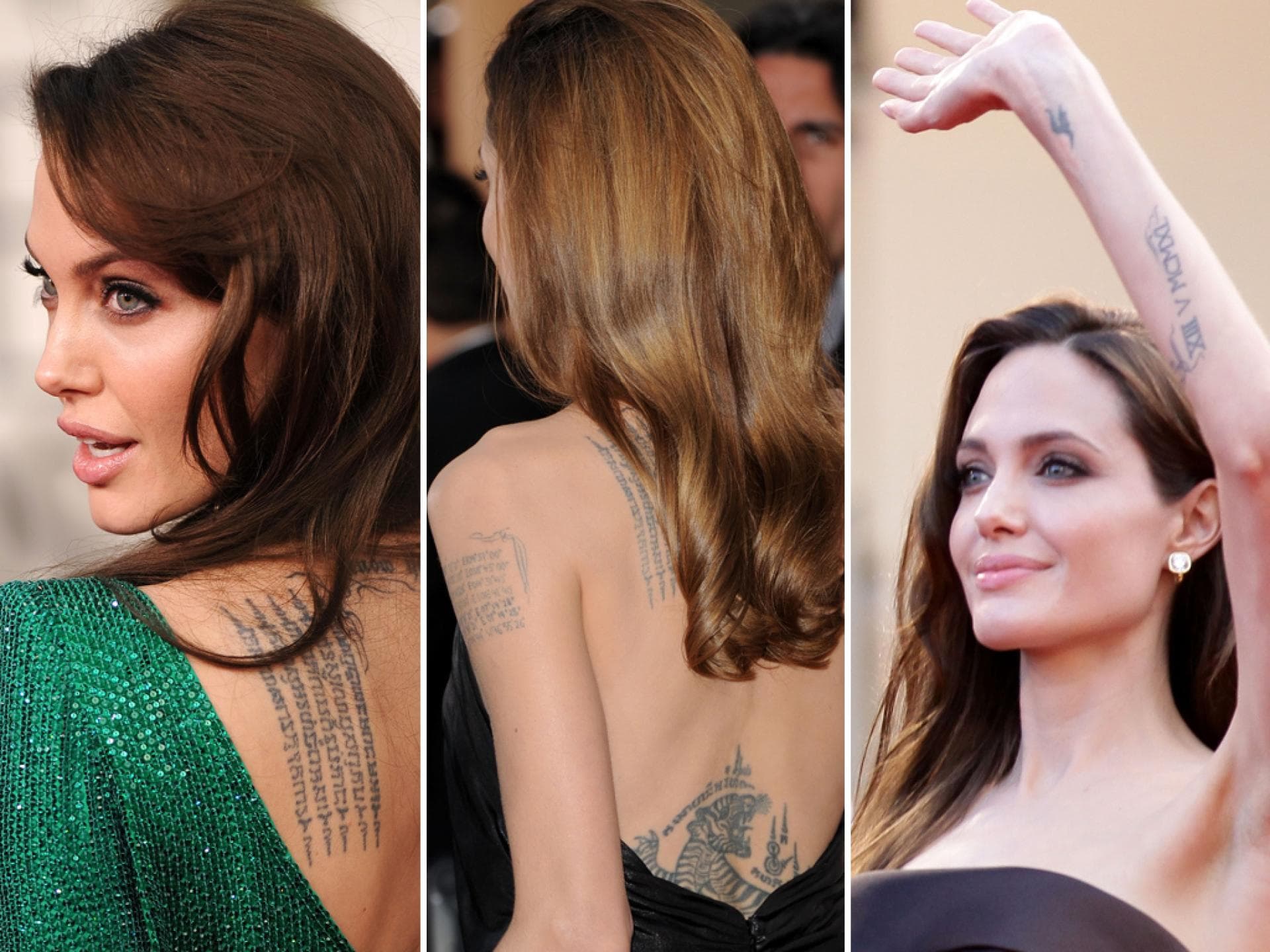 Angelina Jolie Tattoos Angelina Jolie mit Tattoos