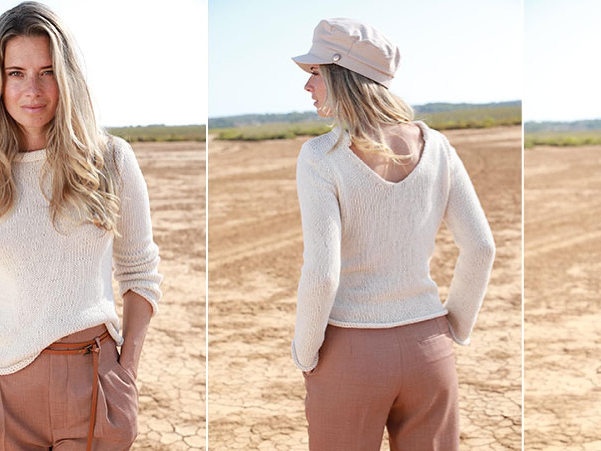 Ausschnittpullover mit sexy DetailsKostenlose Strickanleitung: Ausschnittpullover mit sexy Details