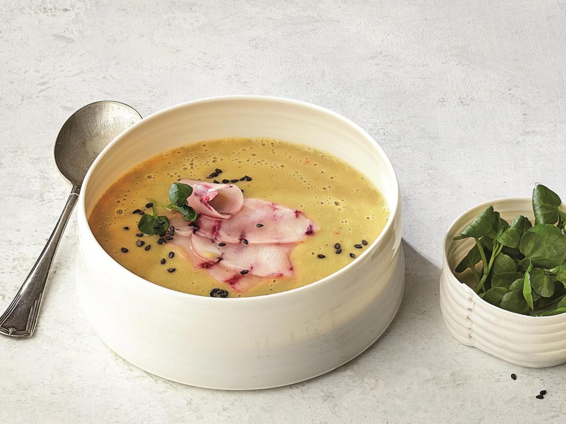 Rezept für Cubio Suppe mit Brunnenkresse Rezept für Cubio Suppe mit Brunnenkresse