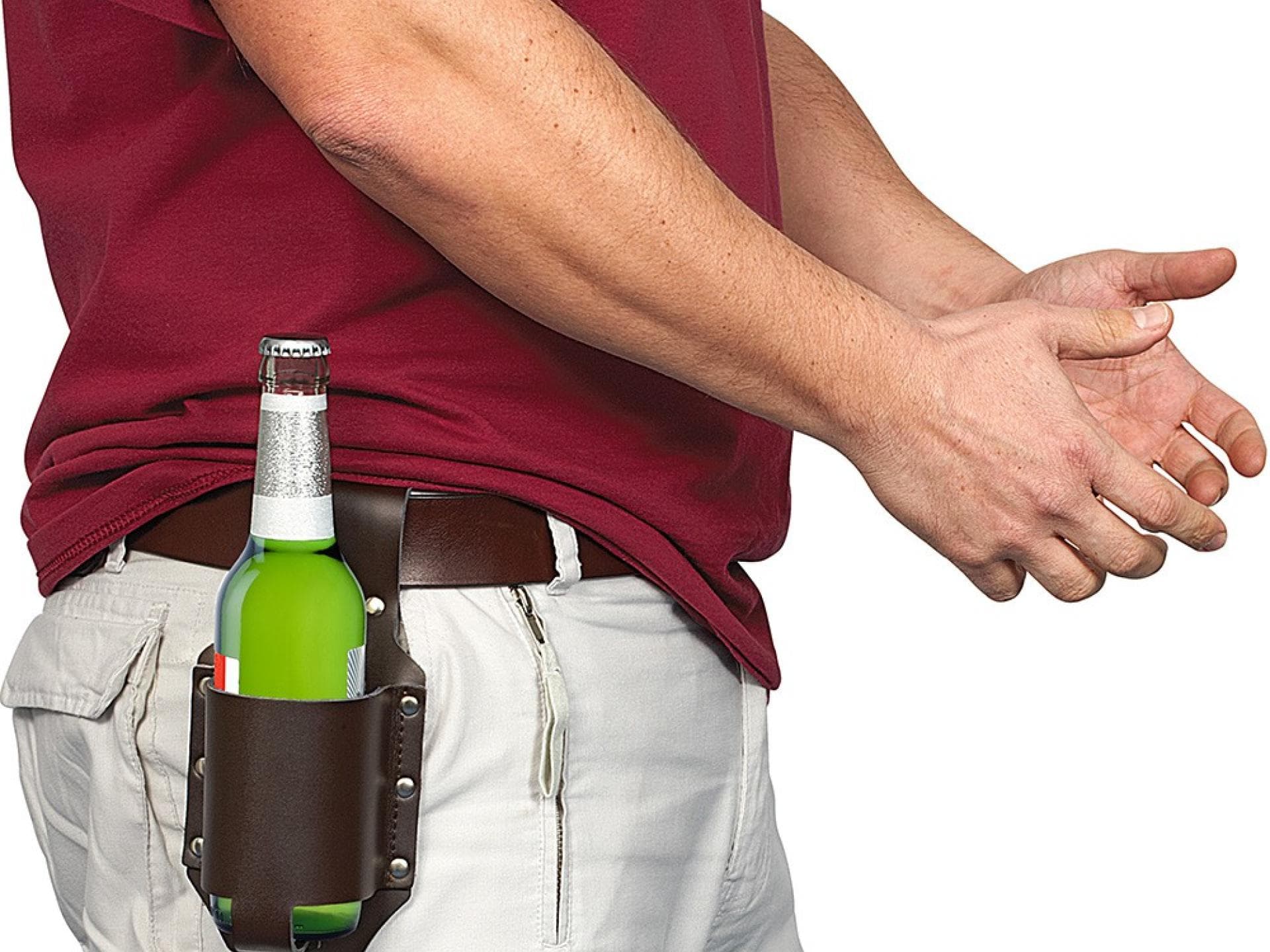 Bierflaschen-Holster für den Gürtel