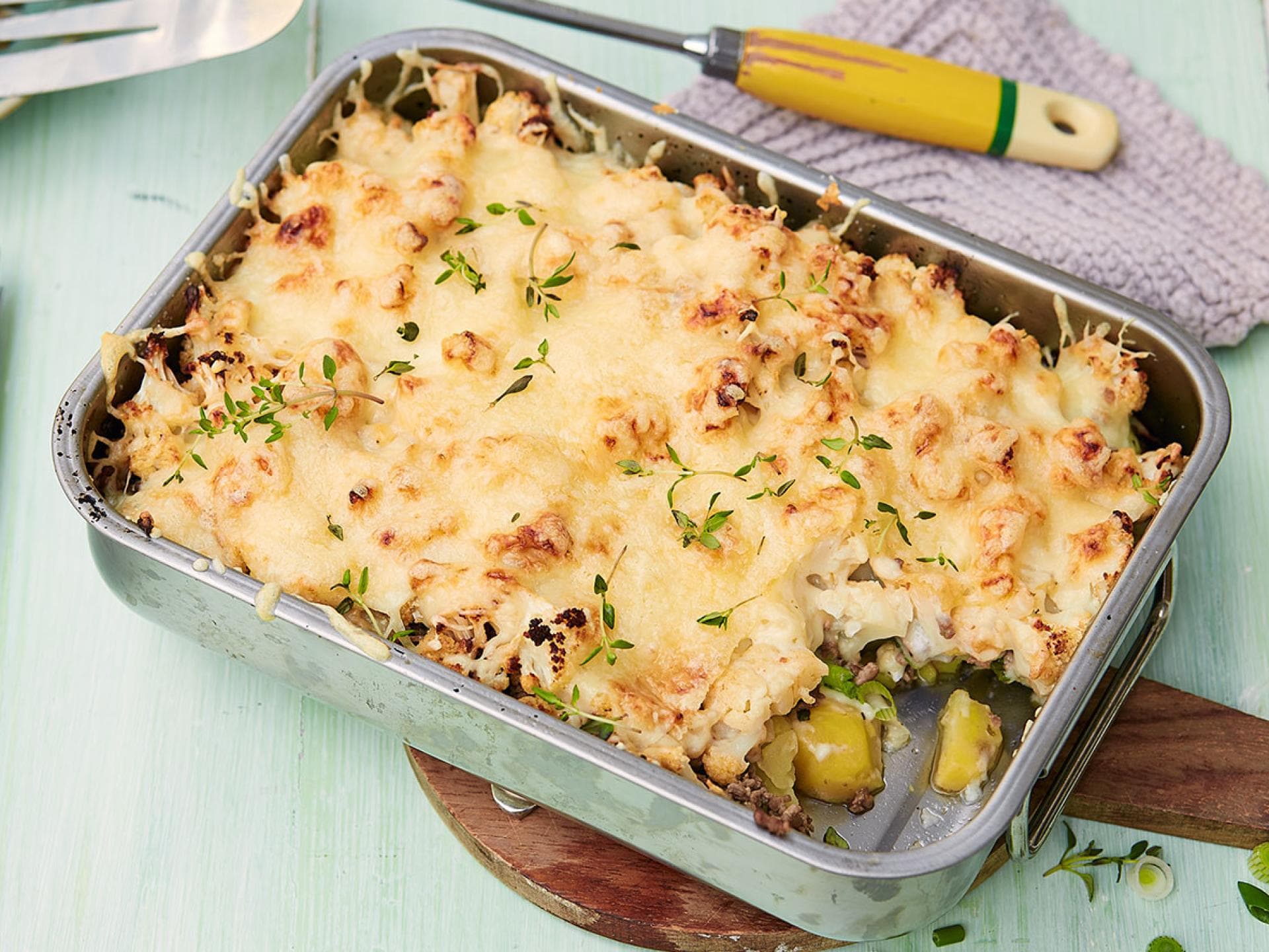 Blumenkohlauflauf mit Hackfleisch