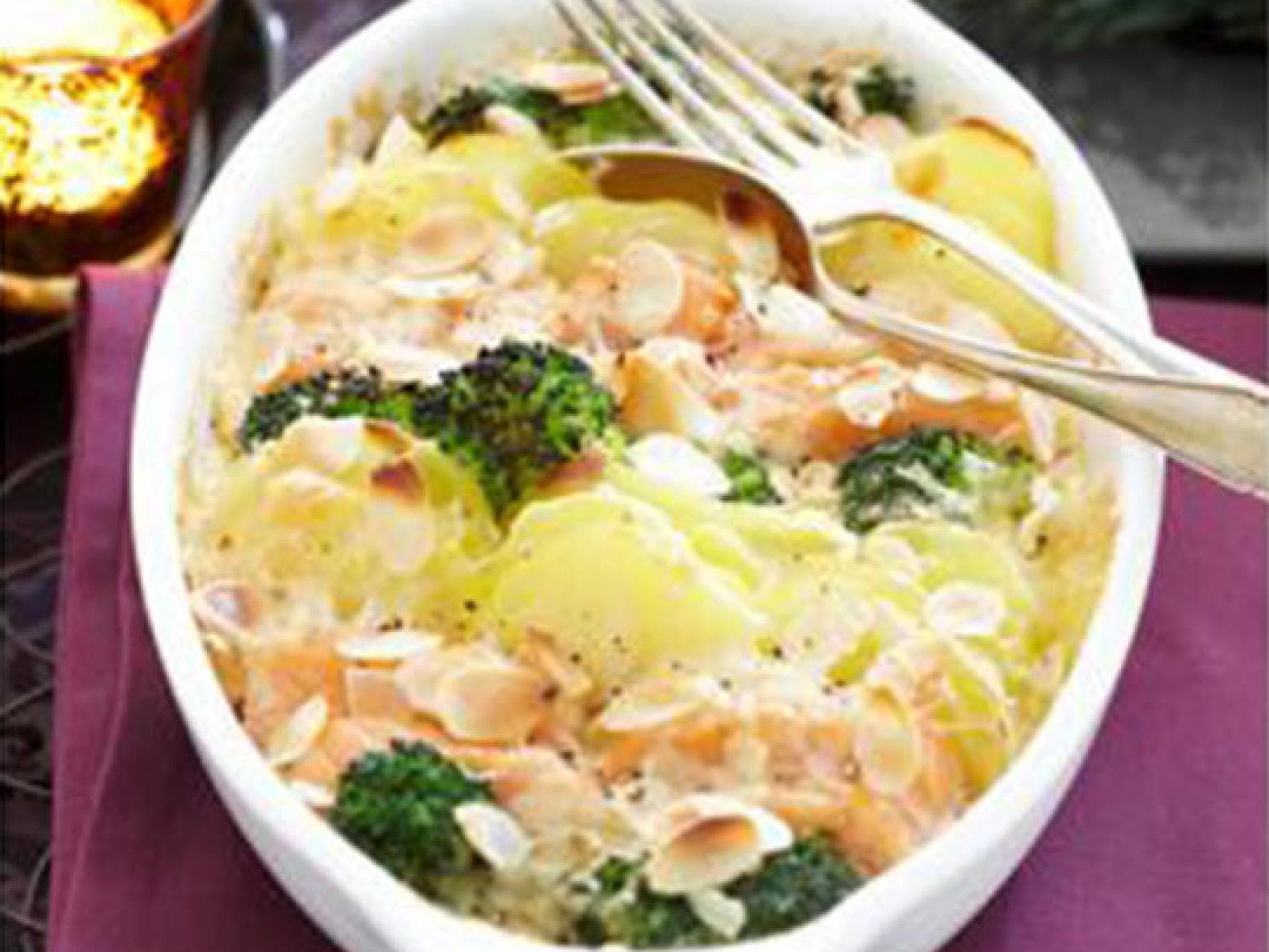 Brokkoli-Lachs-Auflauf