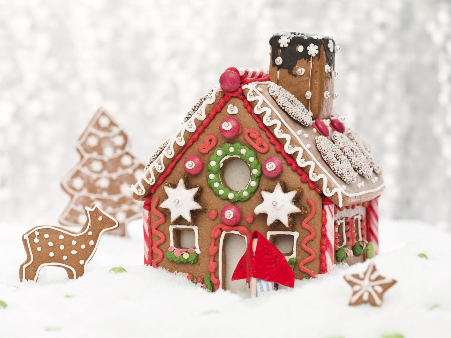 Buntes Lebkuchenhaus