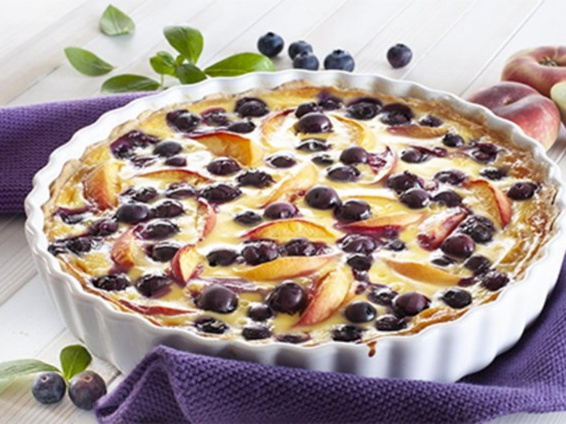 Pfirsich-Blaubeer-Tarte Rezept