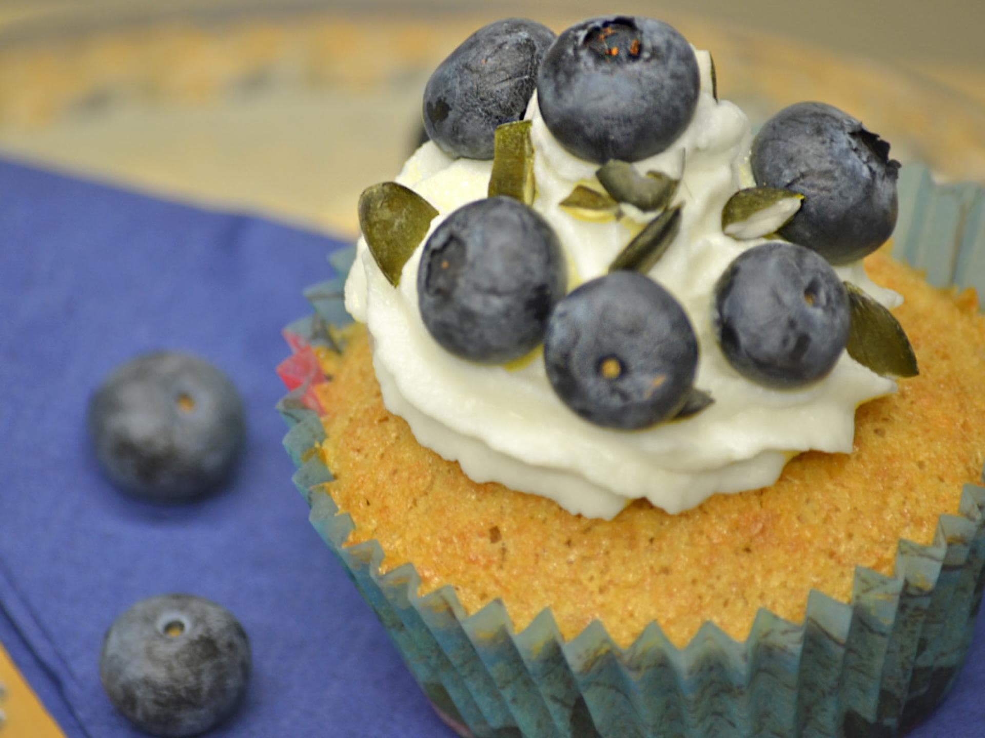cupcake blaubeere topping