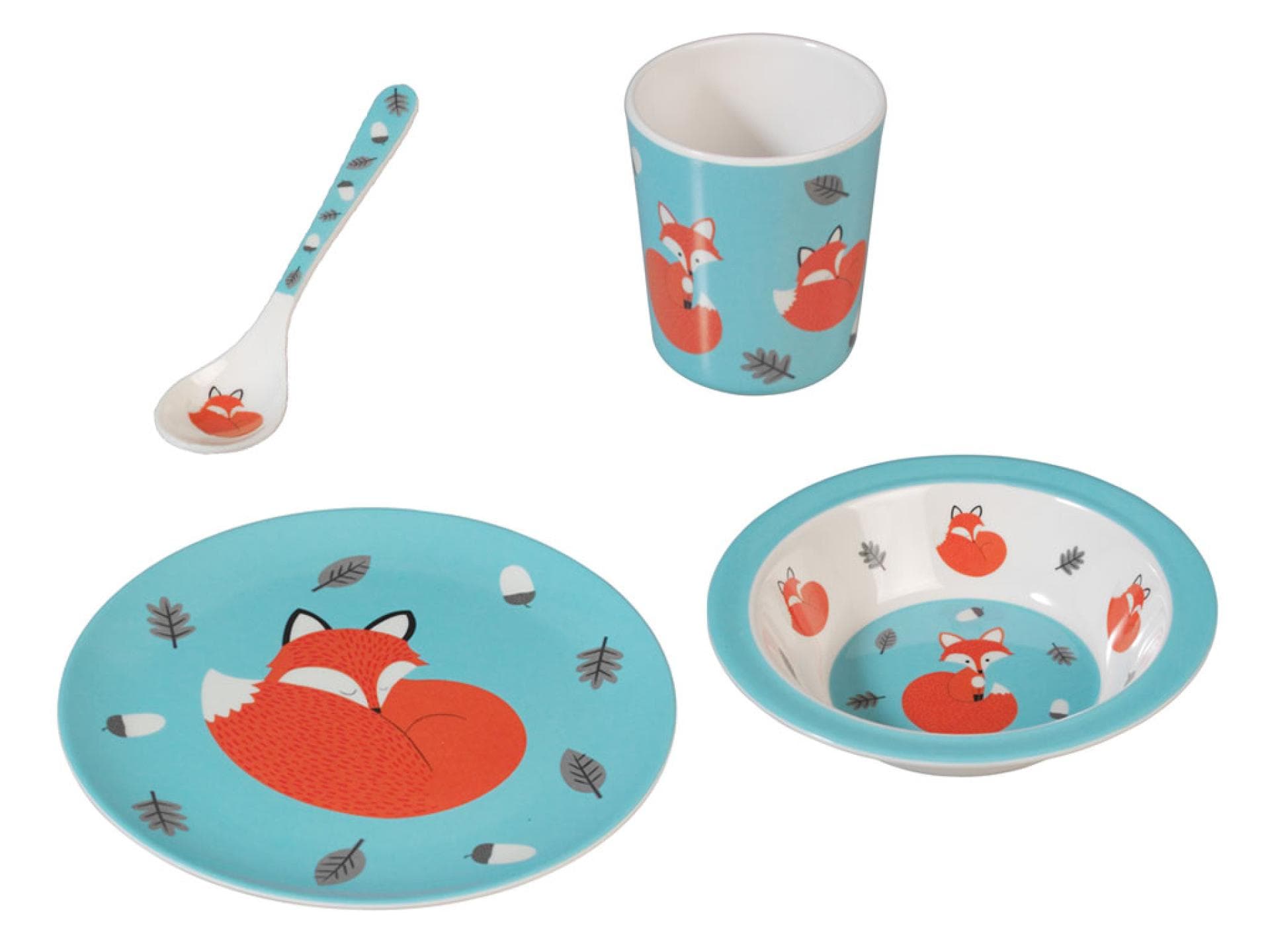 Kindergeschirr mit kleinem Fuchs