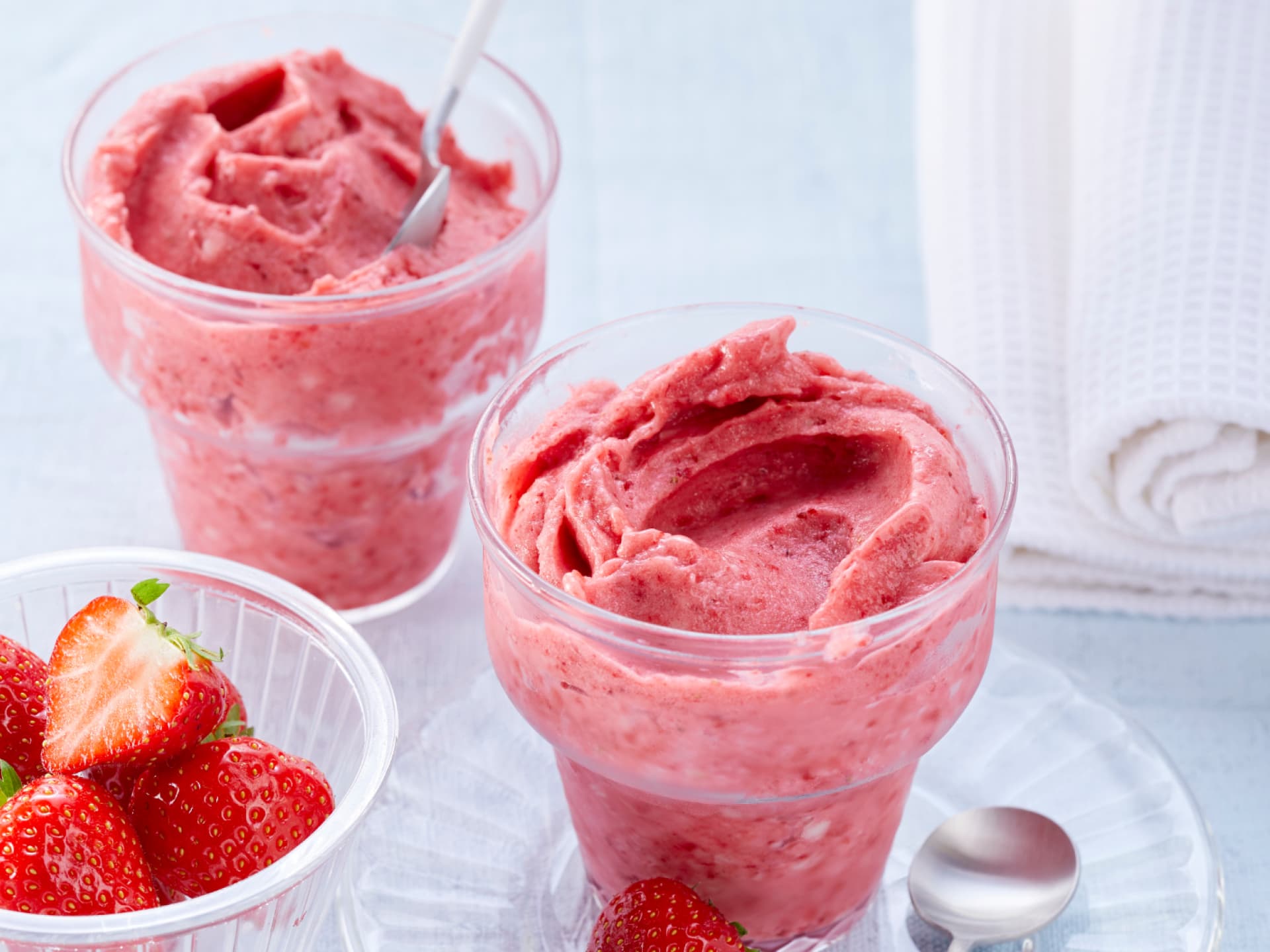 Erdbeer-Bananen-Eis Thermomix Erdbeer-Bananen-Eis Thermomix