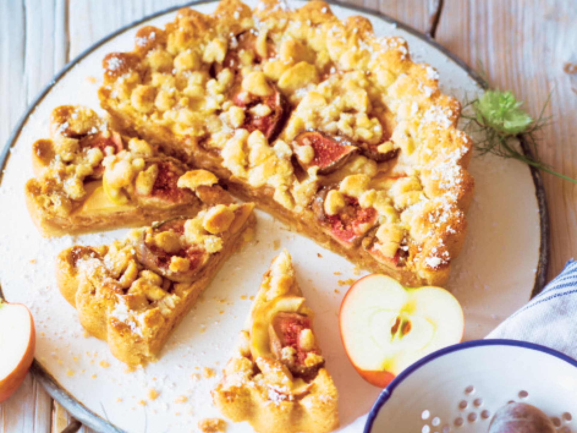 Feigen-Apfel-Tarte Feigen-Apfel-Tarte mit Maronen-Creme