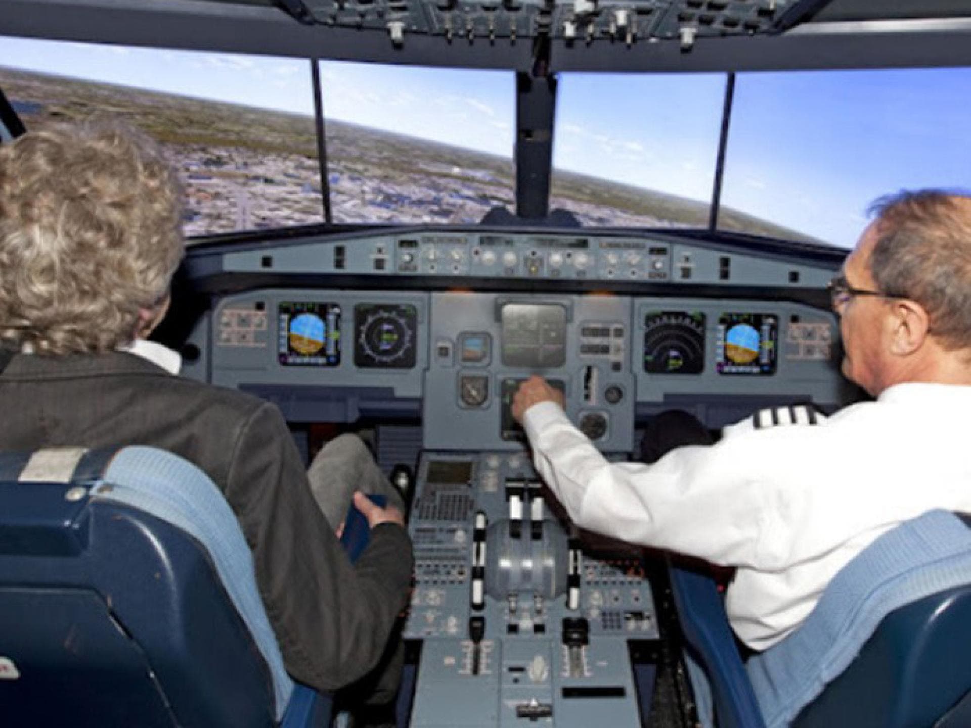 Cockpit eines Flugzeugs