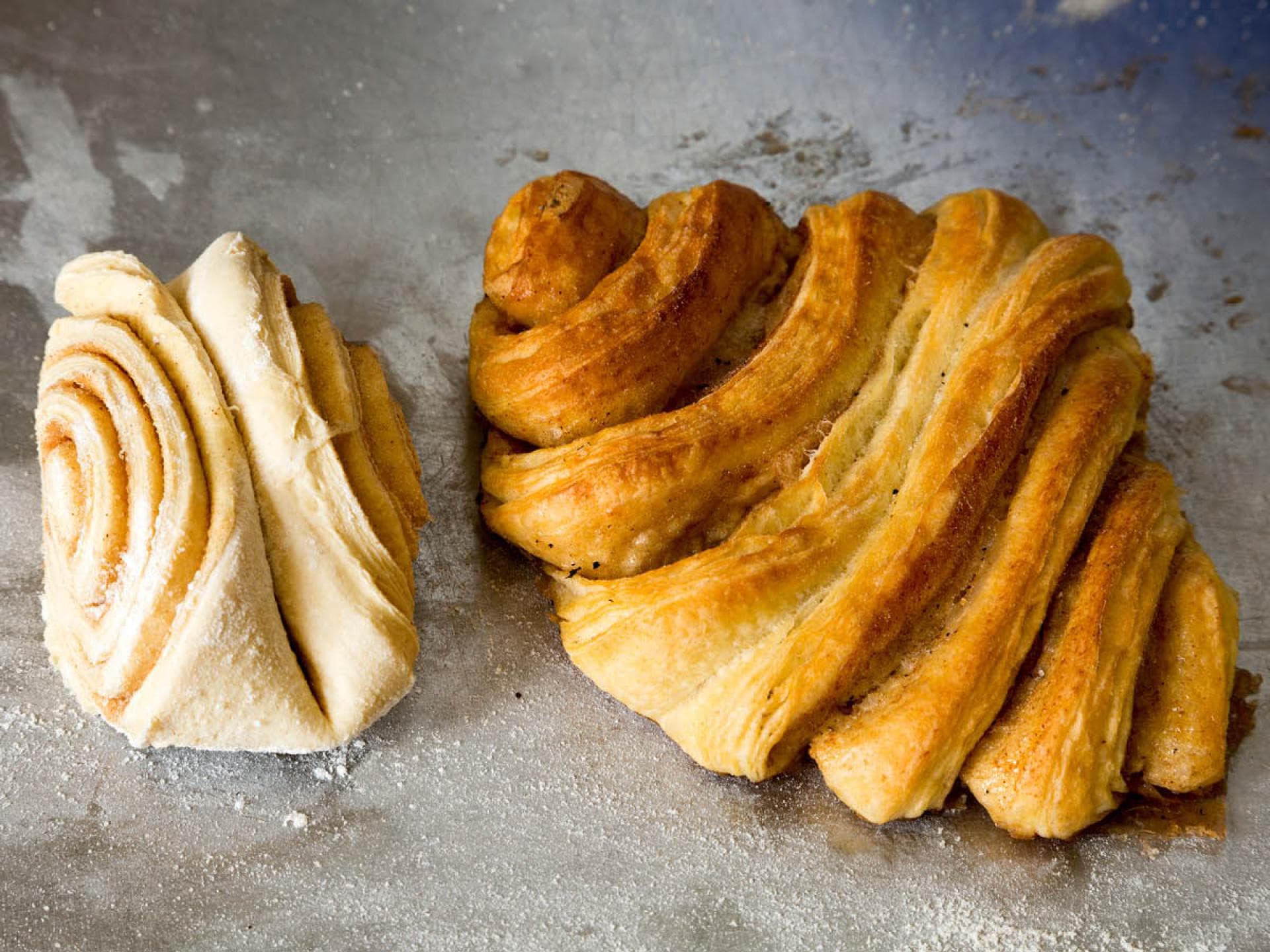 Franzbrötchen mit Zimt