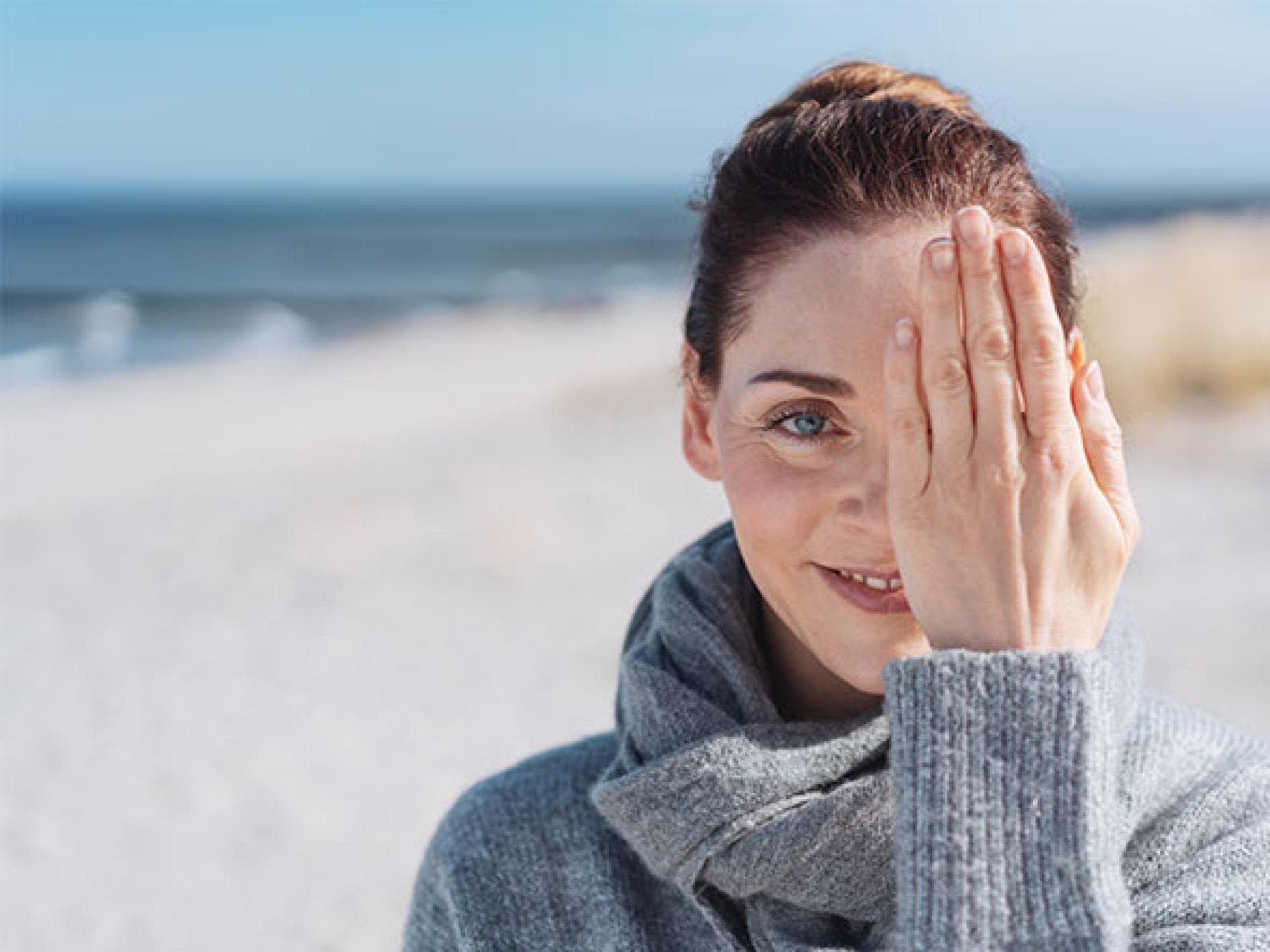 Frau am Strand
