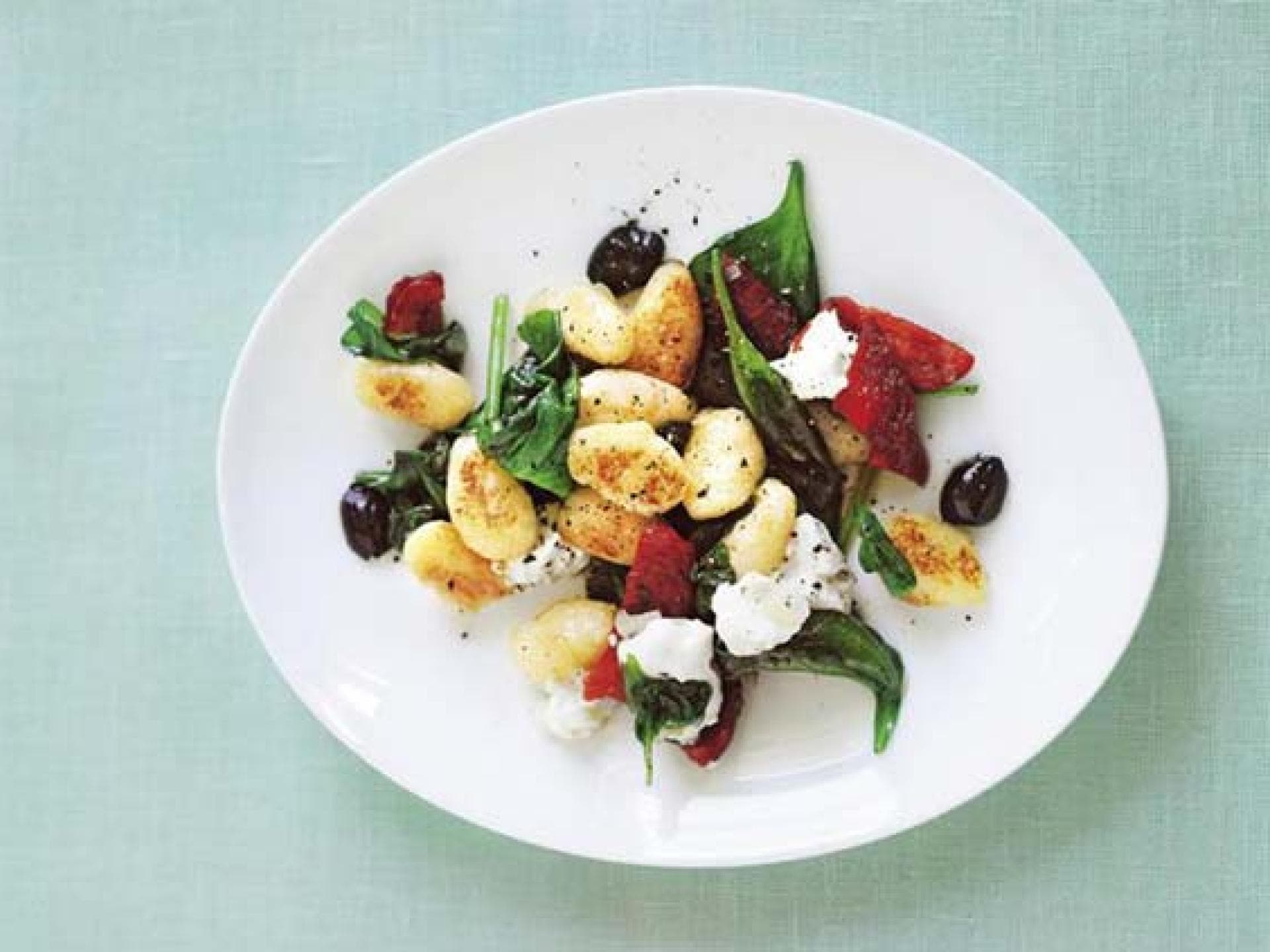 Gnocchi mit Spinat und Ofentomaten