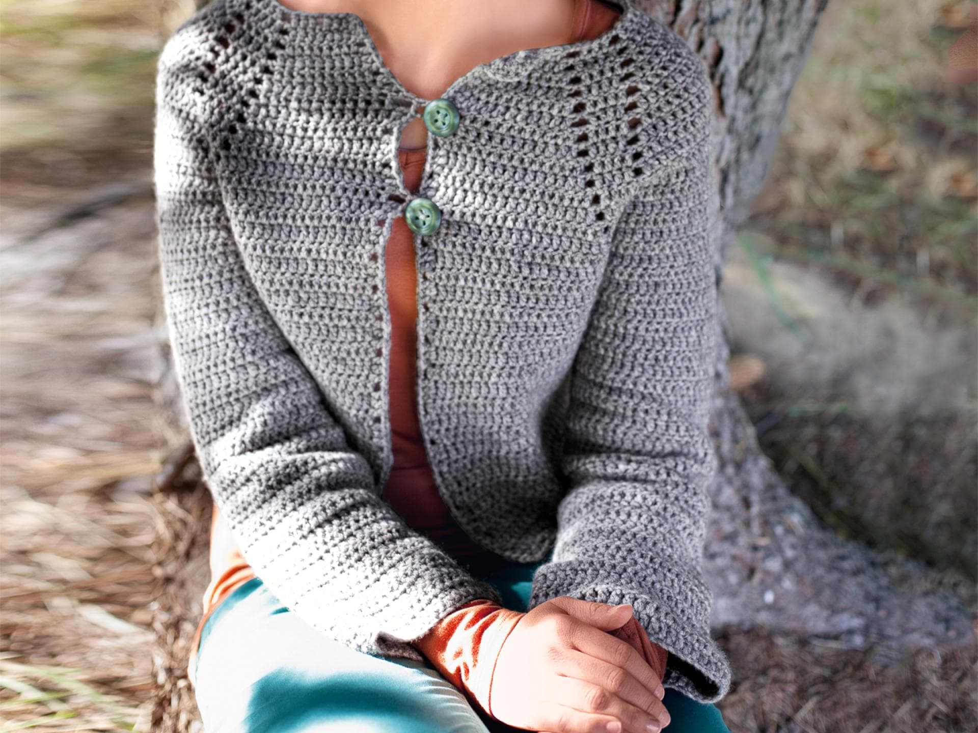 Graue Strickjacke Strickanleitung zum Nachmachen