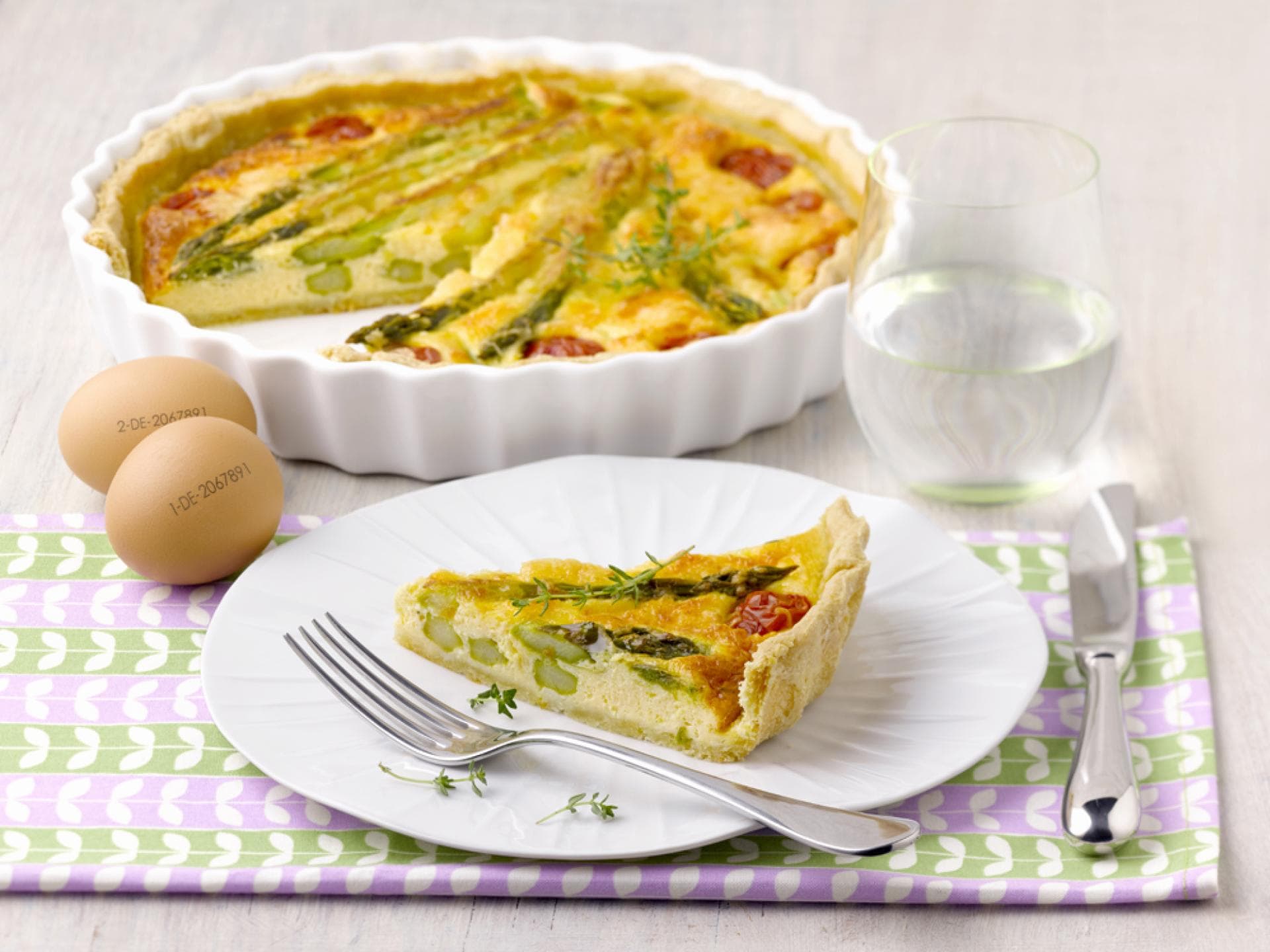 Grüne Spargel-Quiche