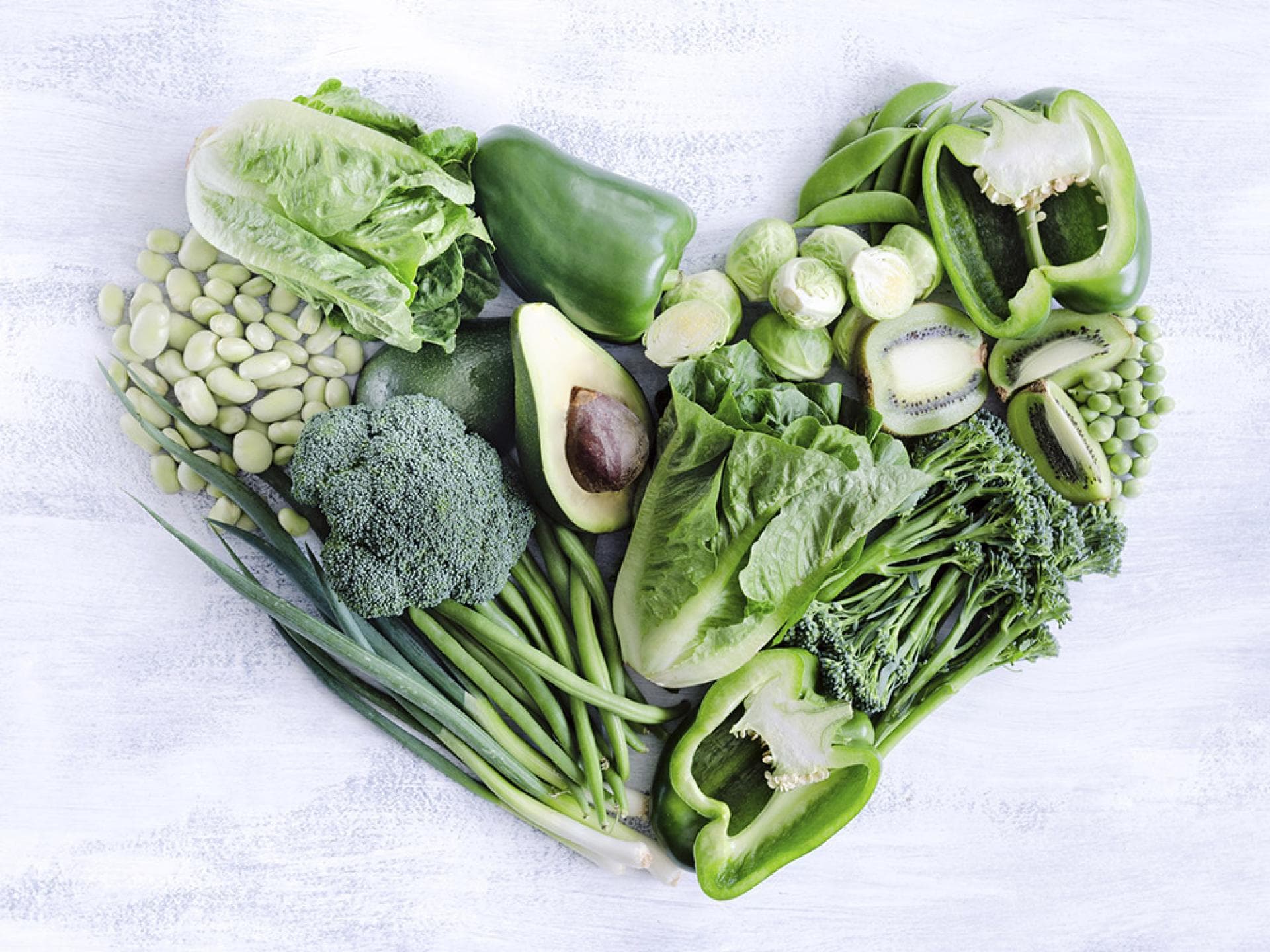 Grünes Gemüse ist gesund 