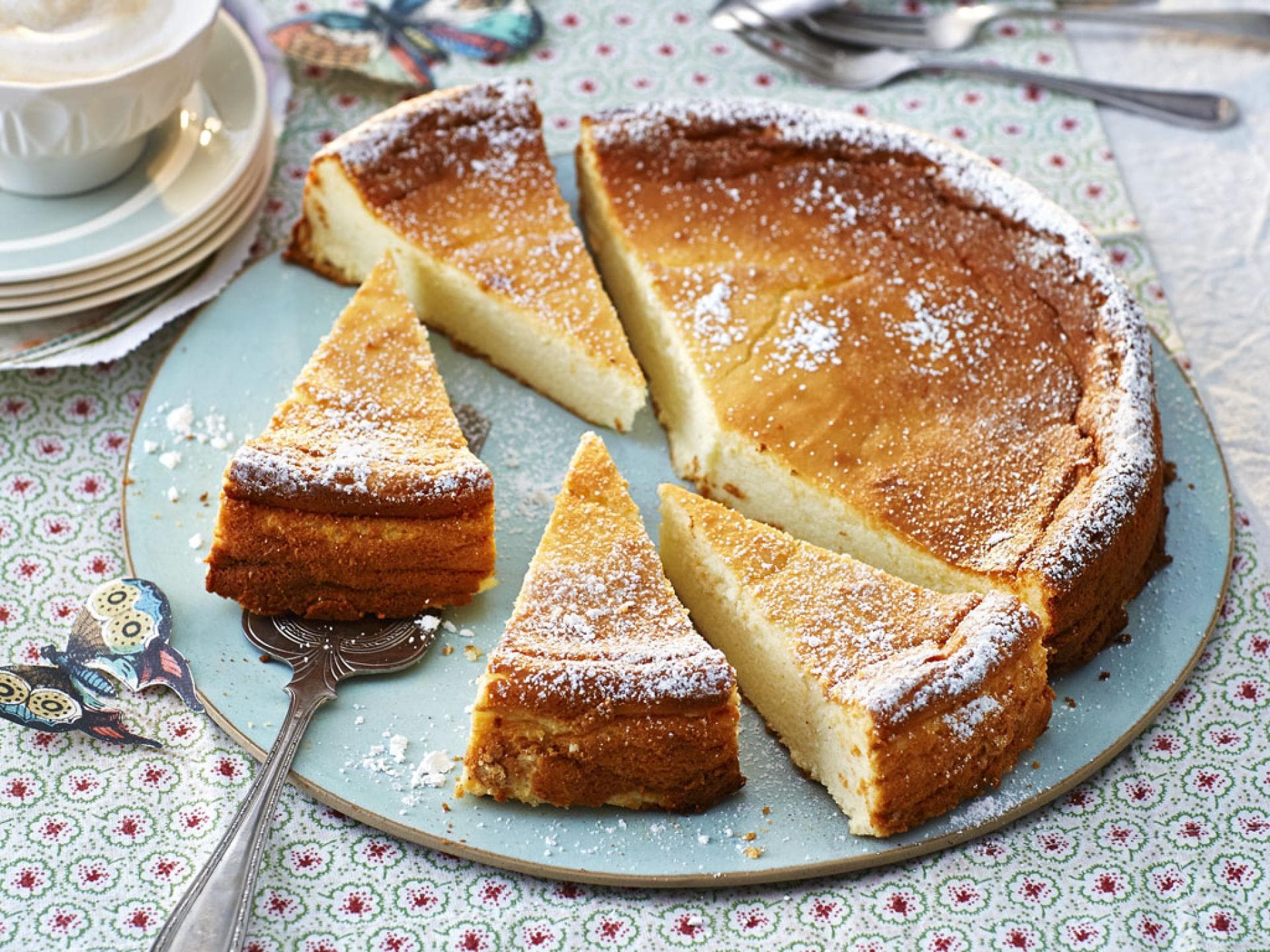 Käsekuchen ohne Boden