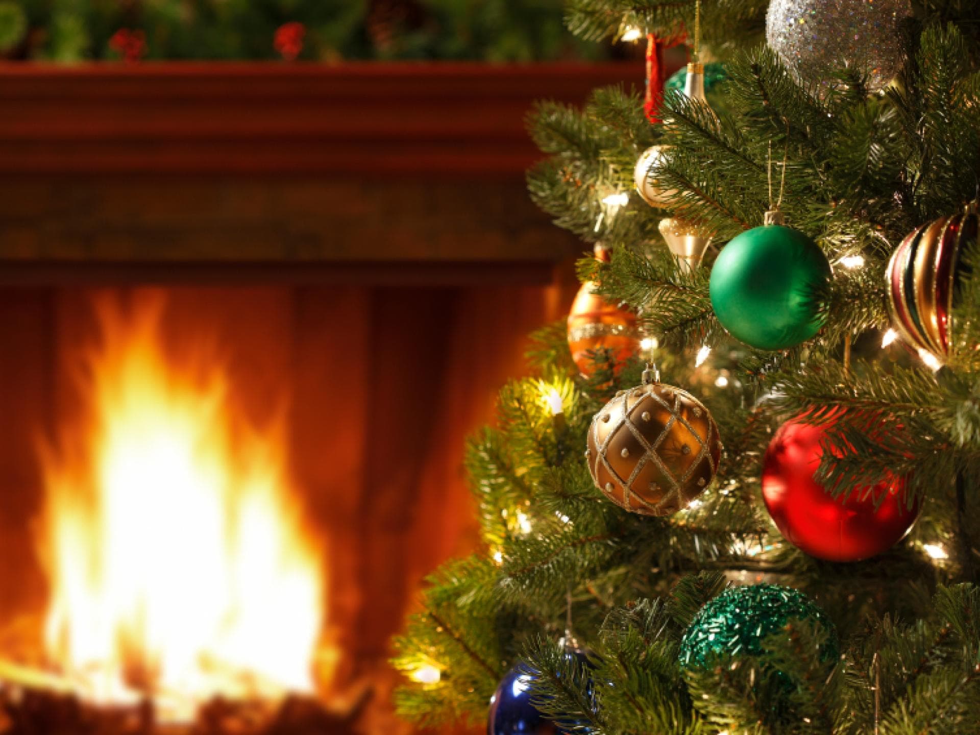 Weihnachtsbaum und Kamin - Weihnachtsbräuche: So feiert man Weihnachten 