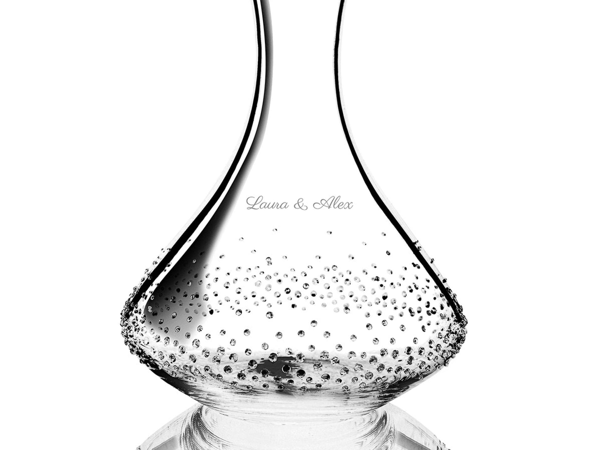 Glas-Karaffe mit Swarovski-Steinen