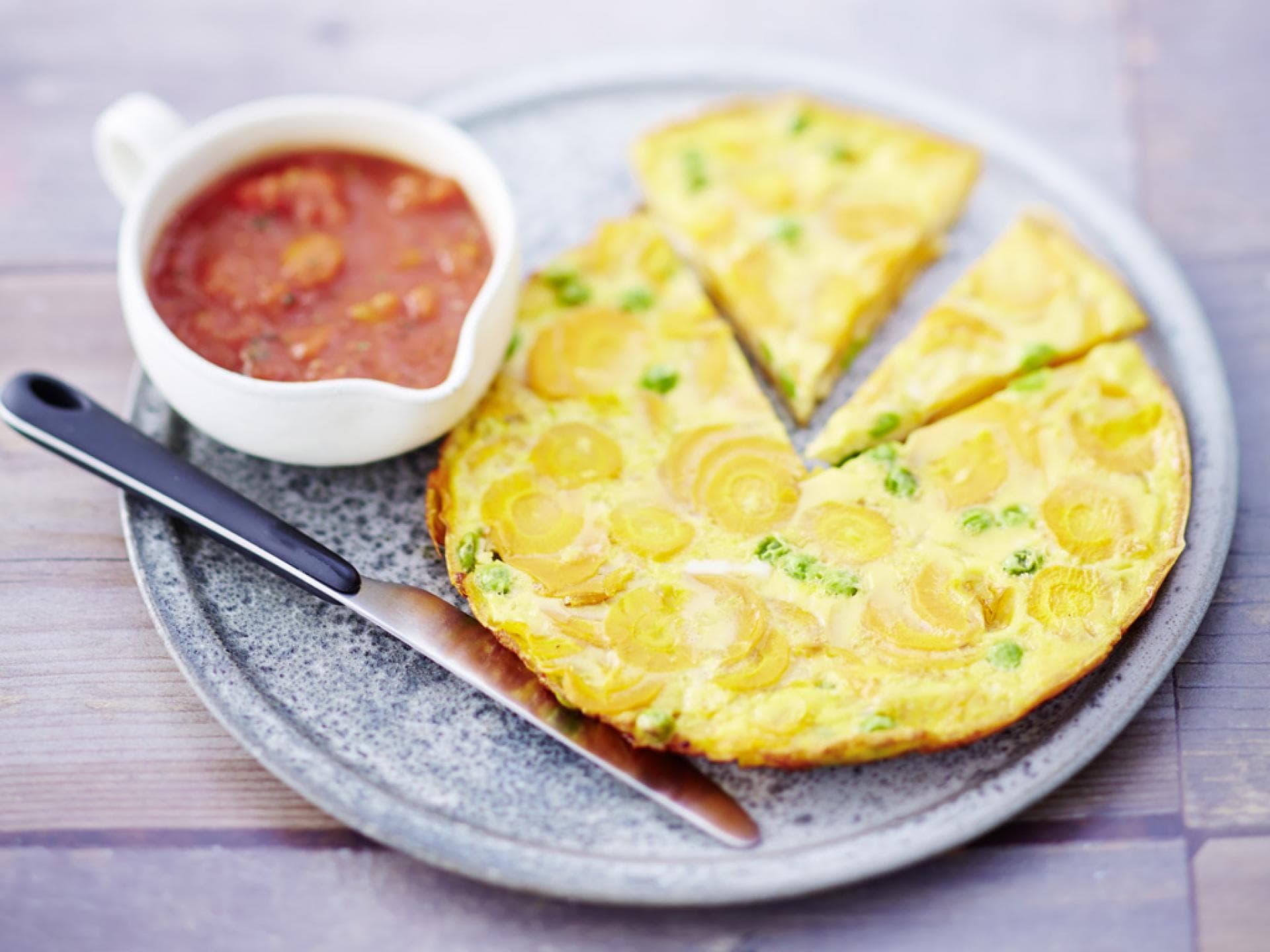 Karottentortilla mit Tomatensauce von Weight Watchers