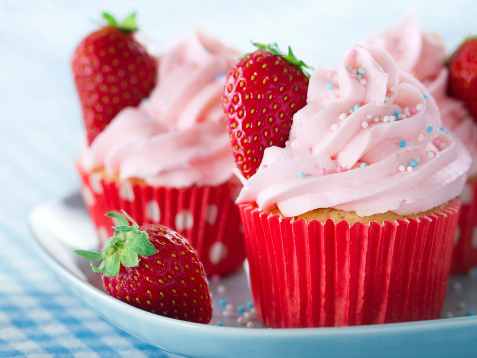 Kuchen Topping Rezepte Erdbeer Cupcakes