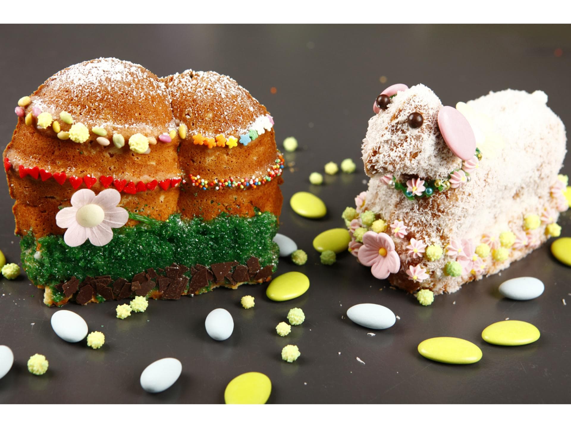 Süßes Lamm & bunte Ostereier