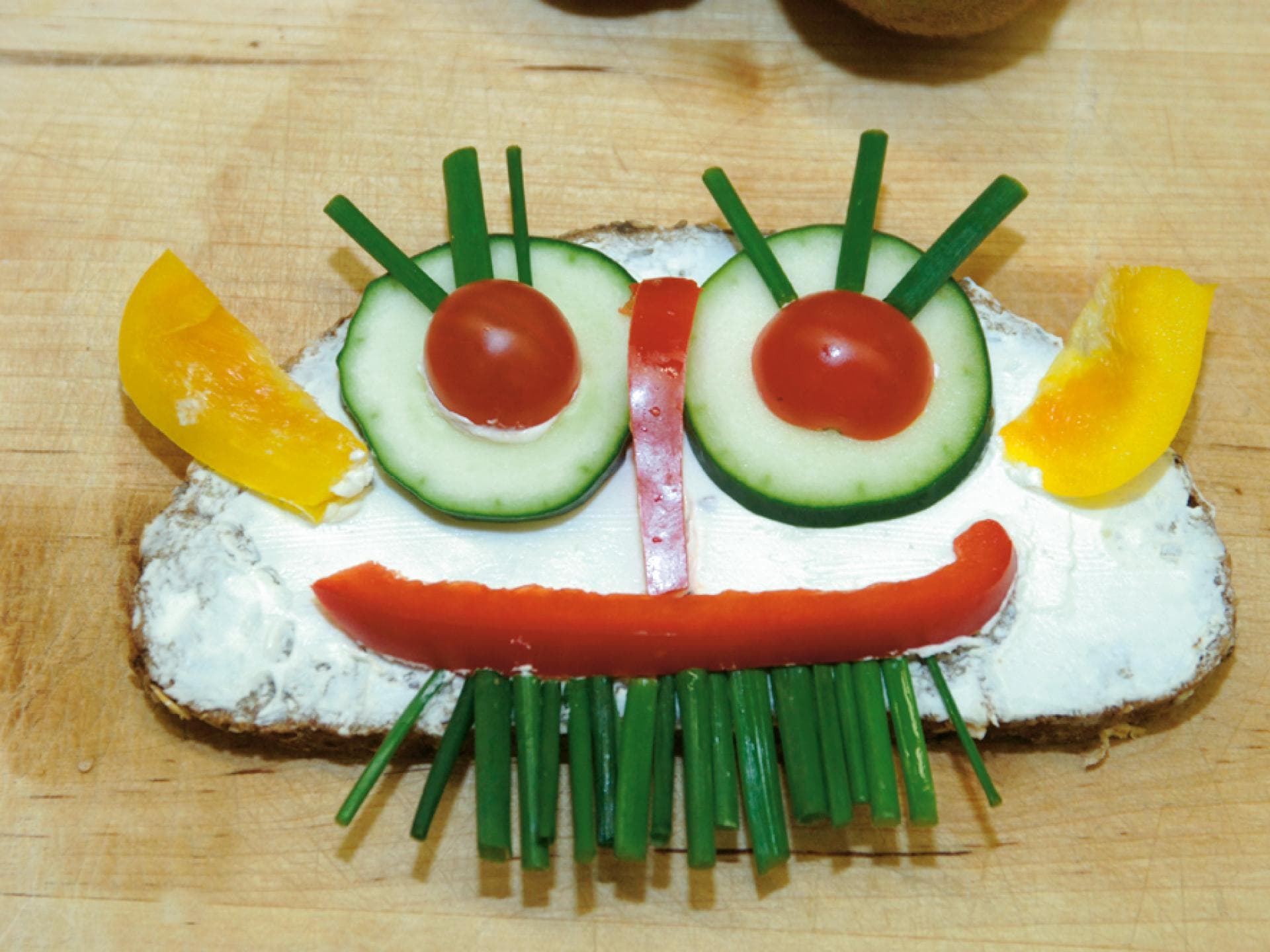 Lustiges Brotgesicht 
