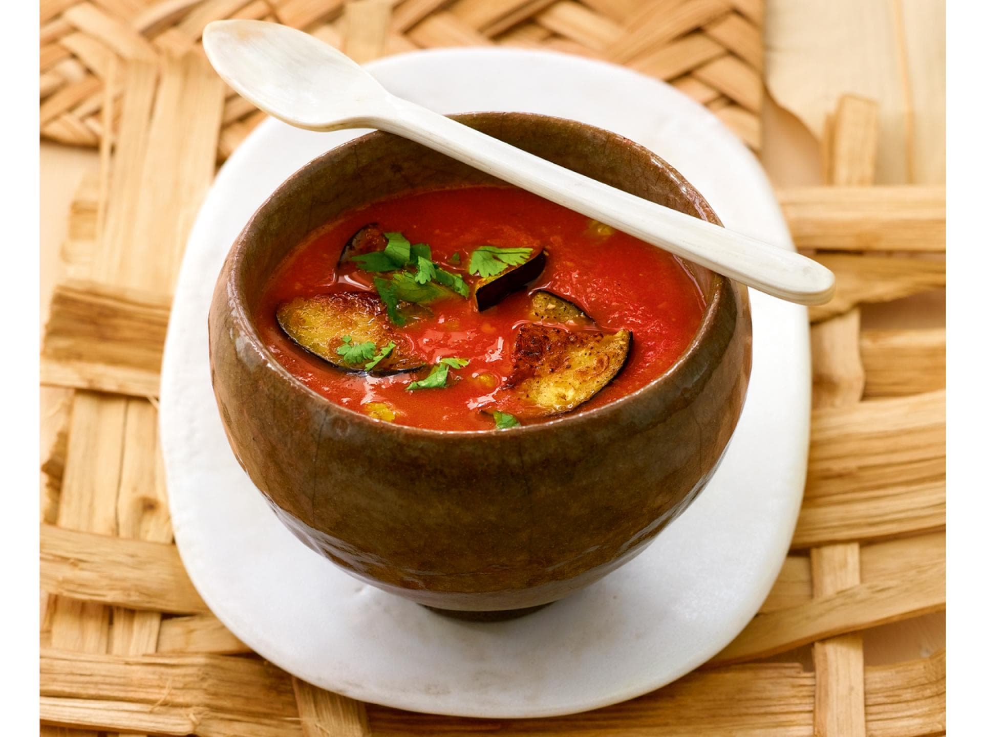 Ayurvedische Auberginensuppe Ayurvedische Auberginensuppe