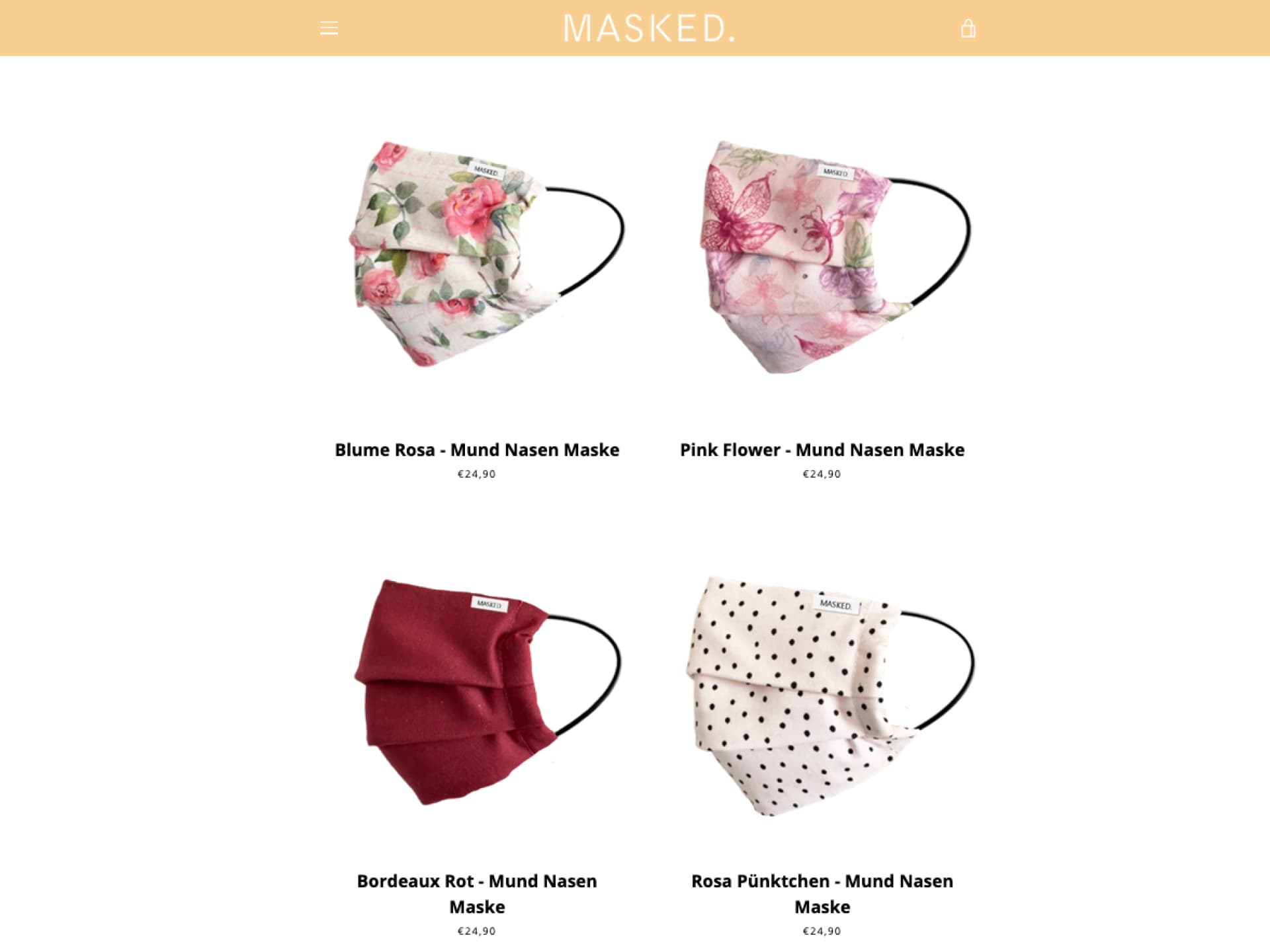 Modische Stoffmasken Masked Modische Stoffmasken Masked