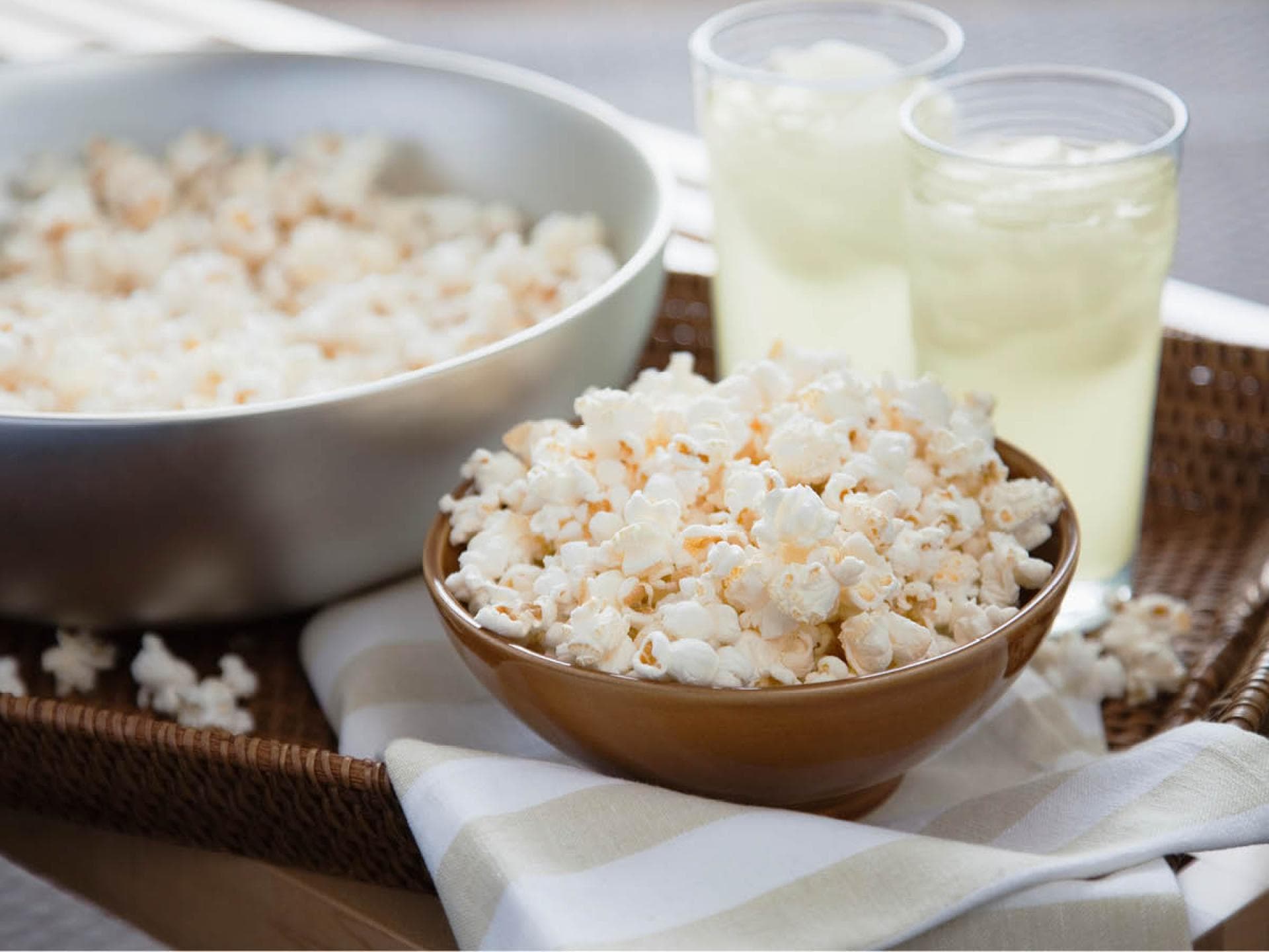 Popcorn in einer Schüssel