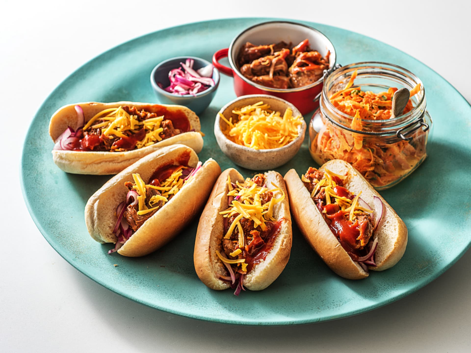 Hot Dog mit Pulled Pork