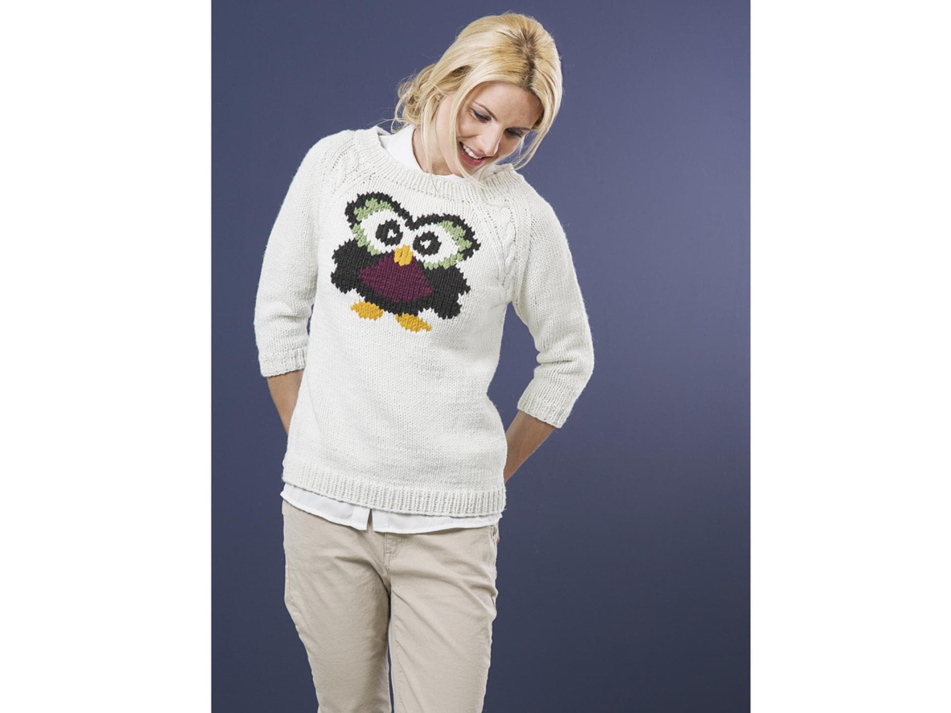Pulli mit Eulen-Motiv