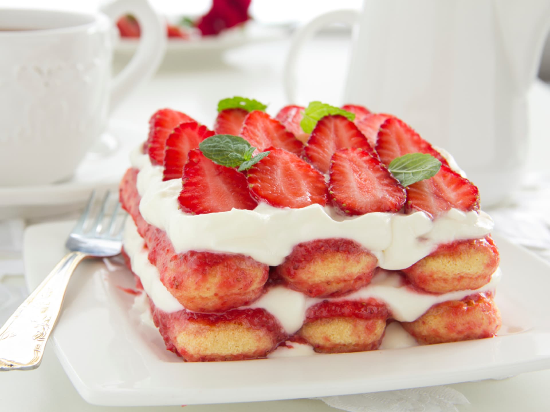 Erdbeer-Tiramisu Tiramisu mit Erdbeeren