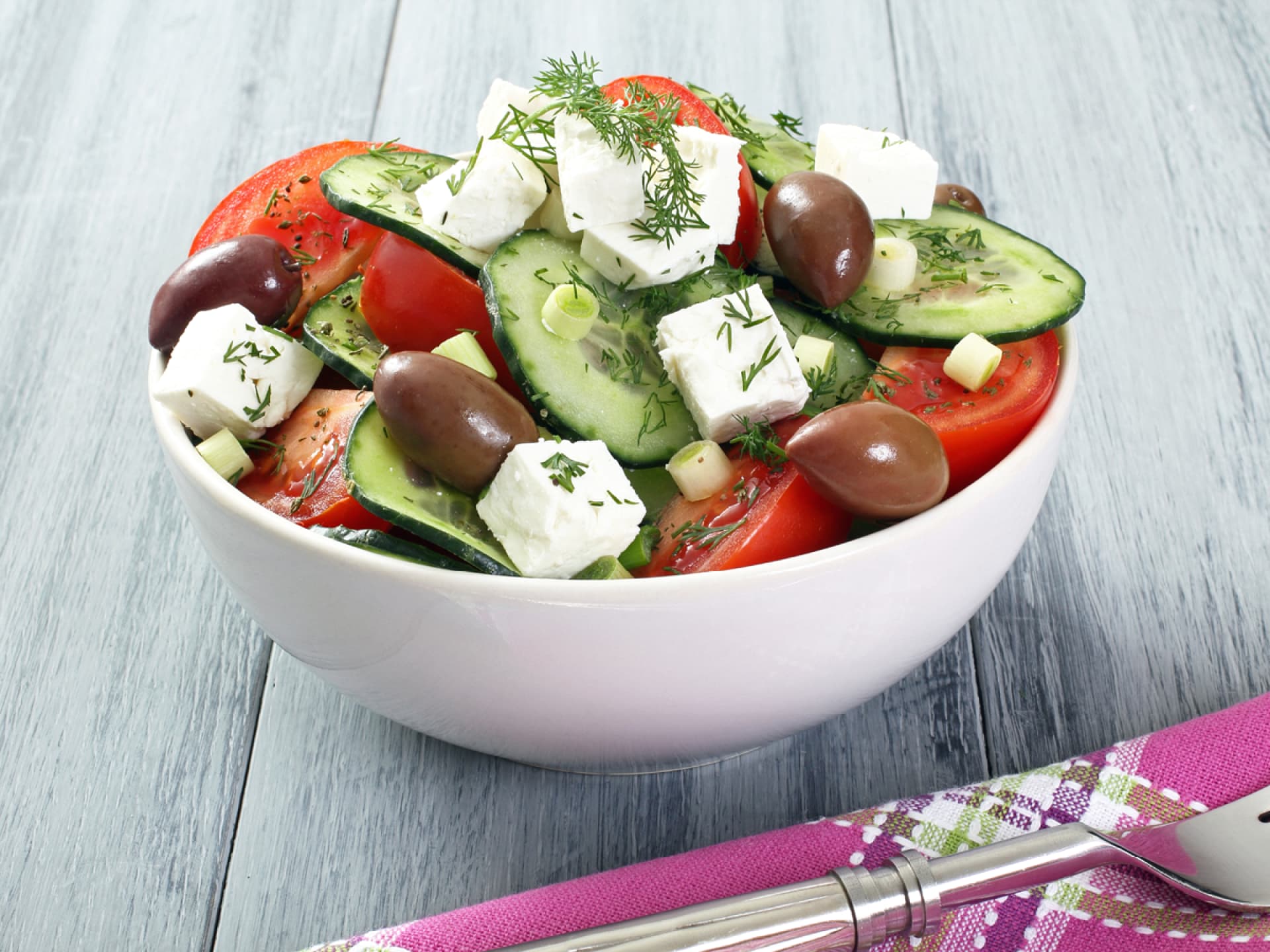 Ein griechischer Salat - Das Rezept finden Sie bei uns 