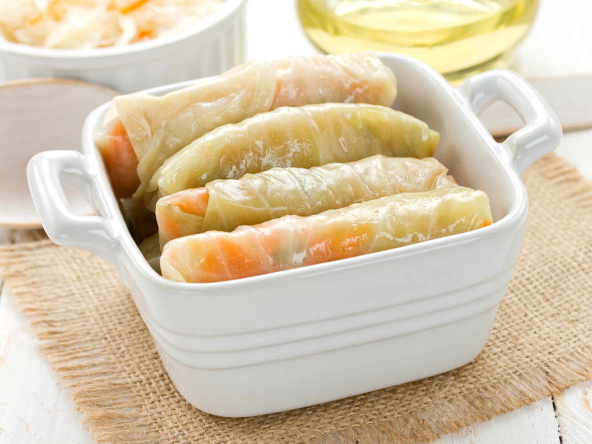 Vegetarische Kohlroulade mit Wirsingkohl