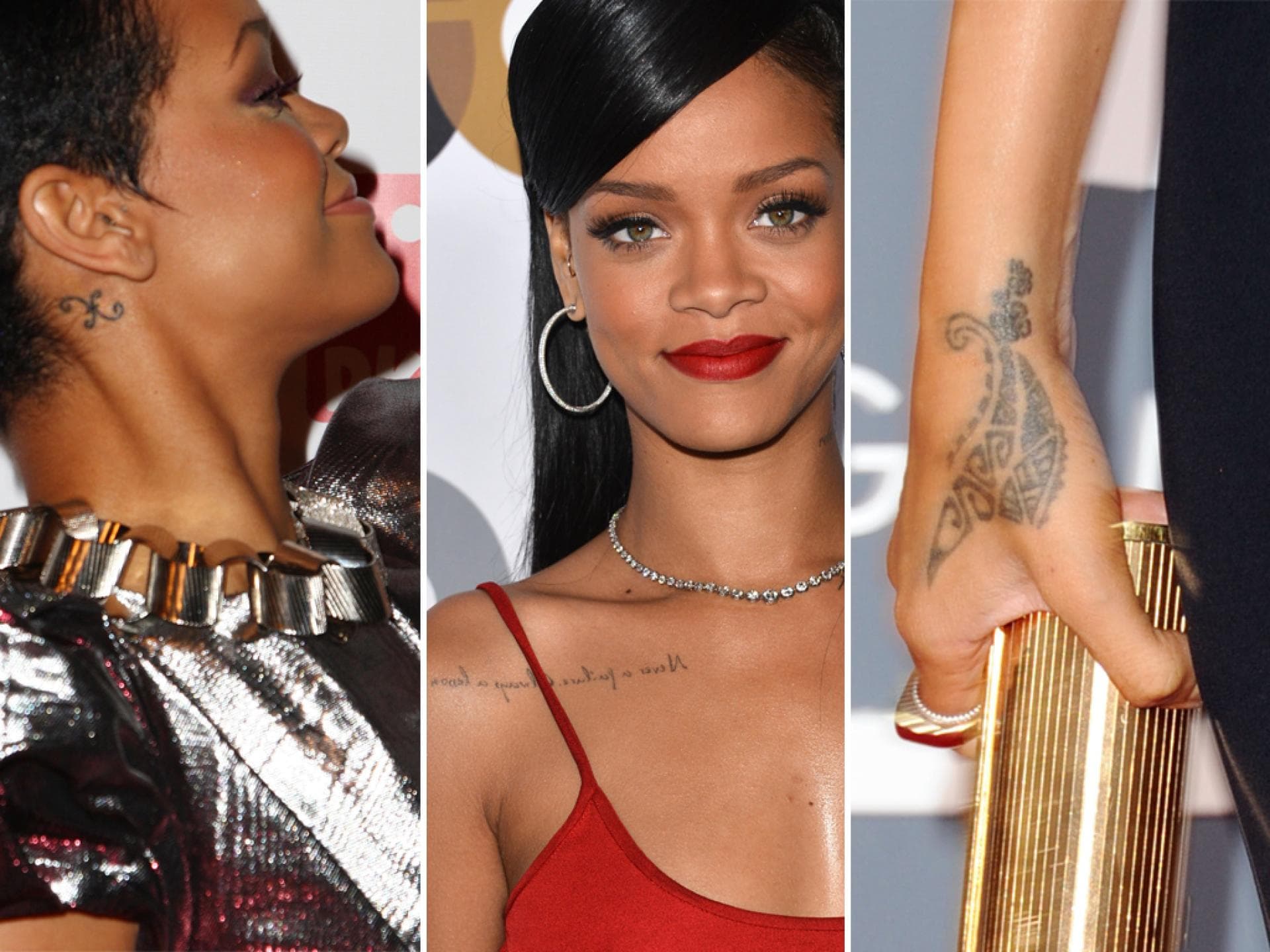 Rihanna Tattoos Rihanna mit Tattoos