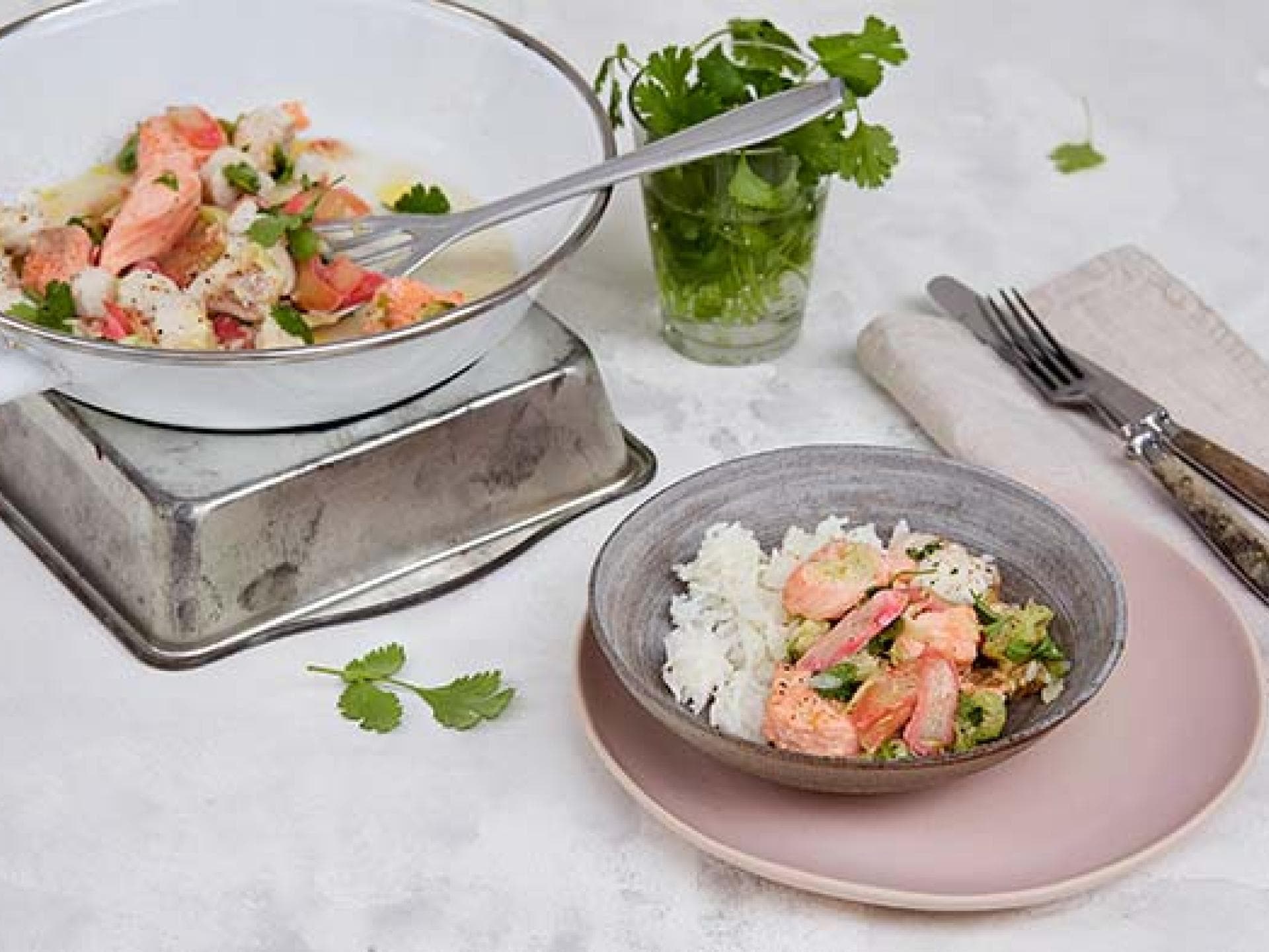 Rezept Rotbarschpfanne mit Rhabarber