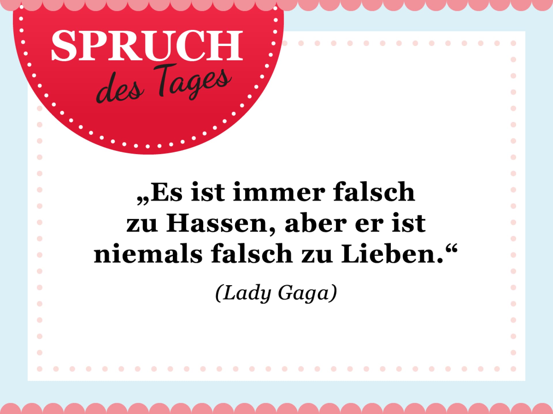 Spruch des Tages für den Februar