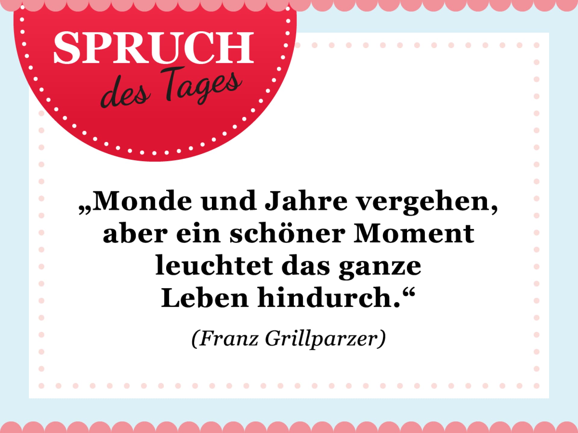 Spruch des Tages für den Februar