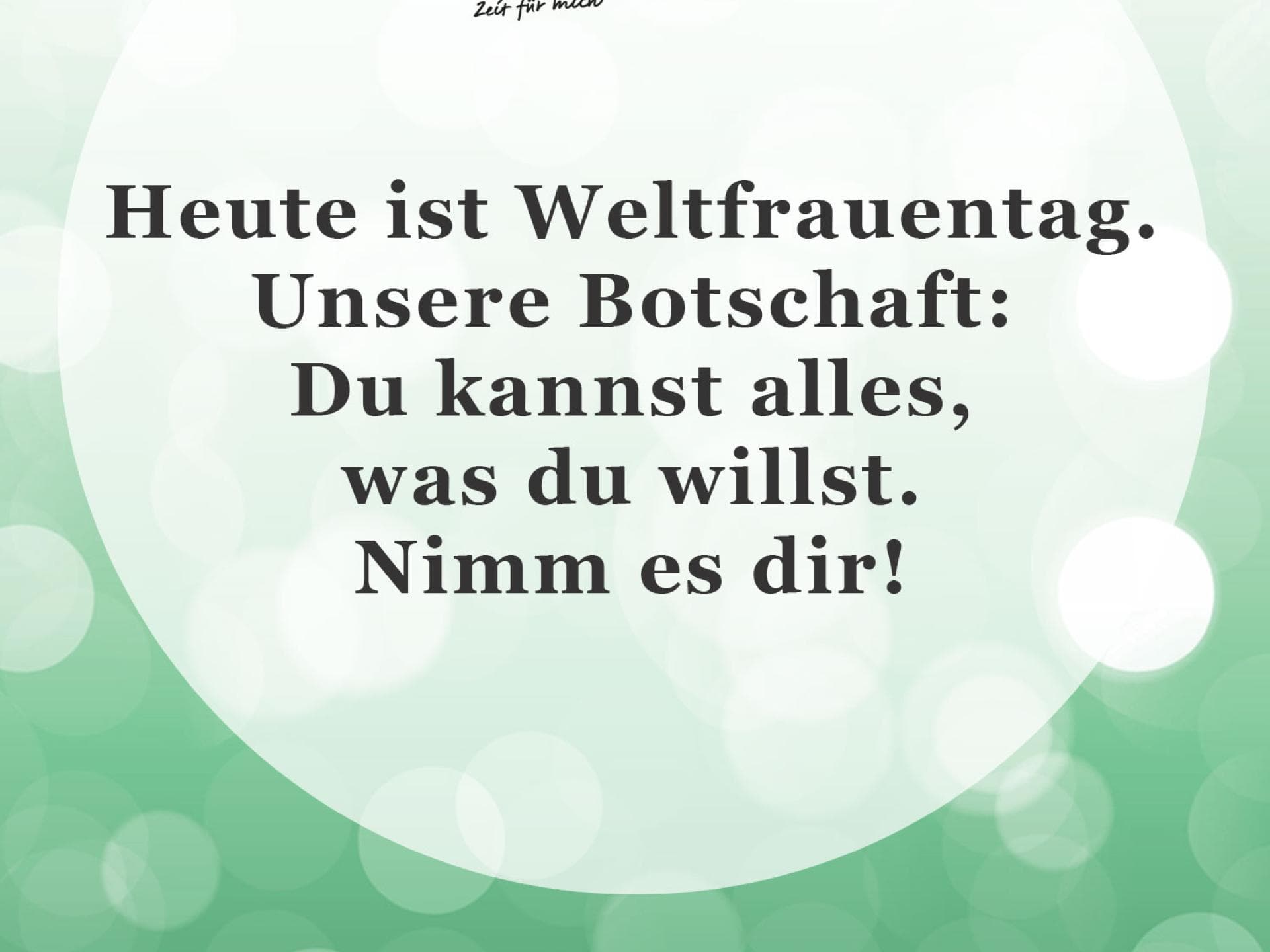 Spruch des Tages für den März