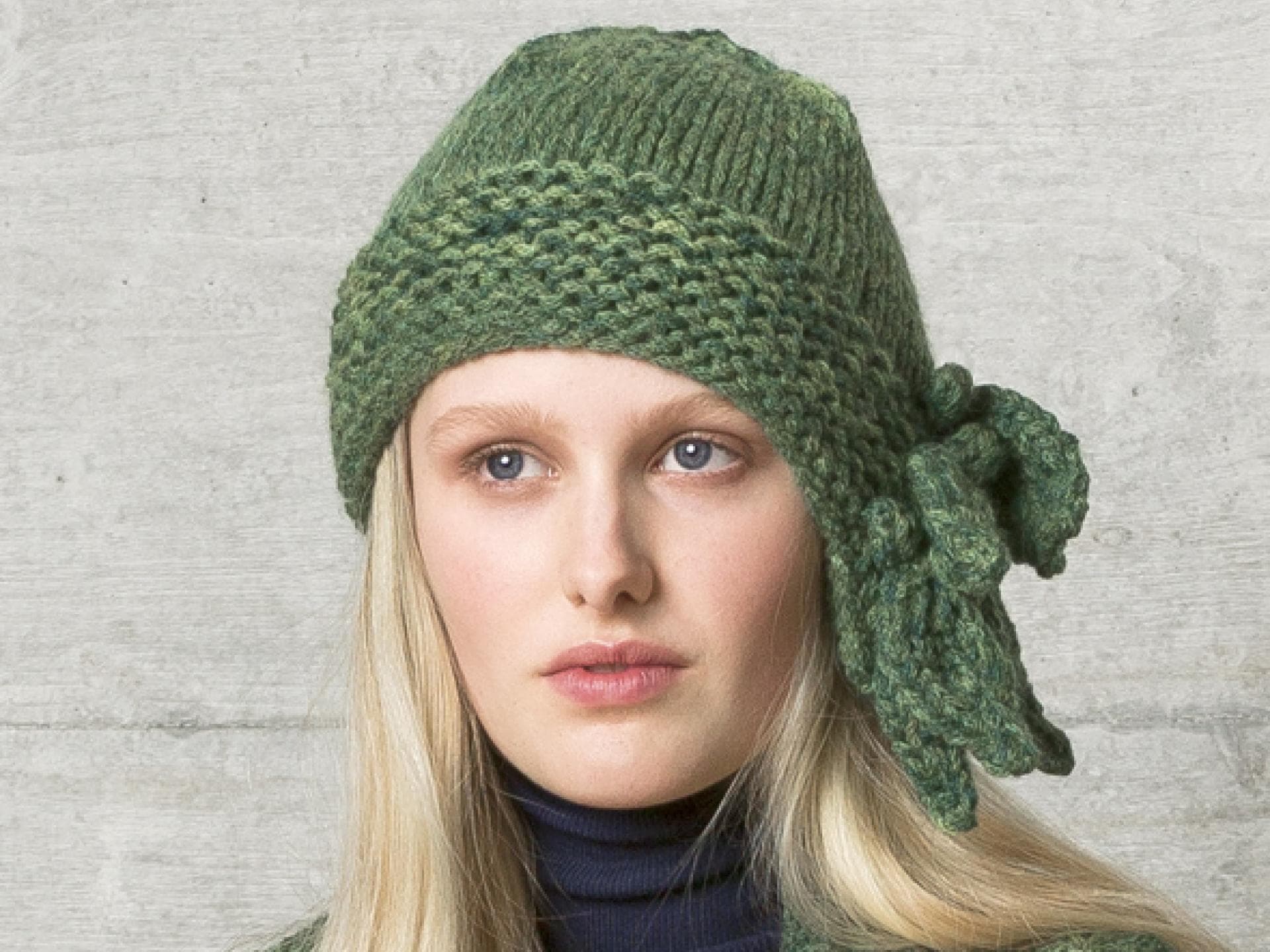 Strickanleitung Mütze mit Blattmuster