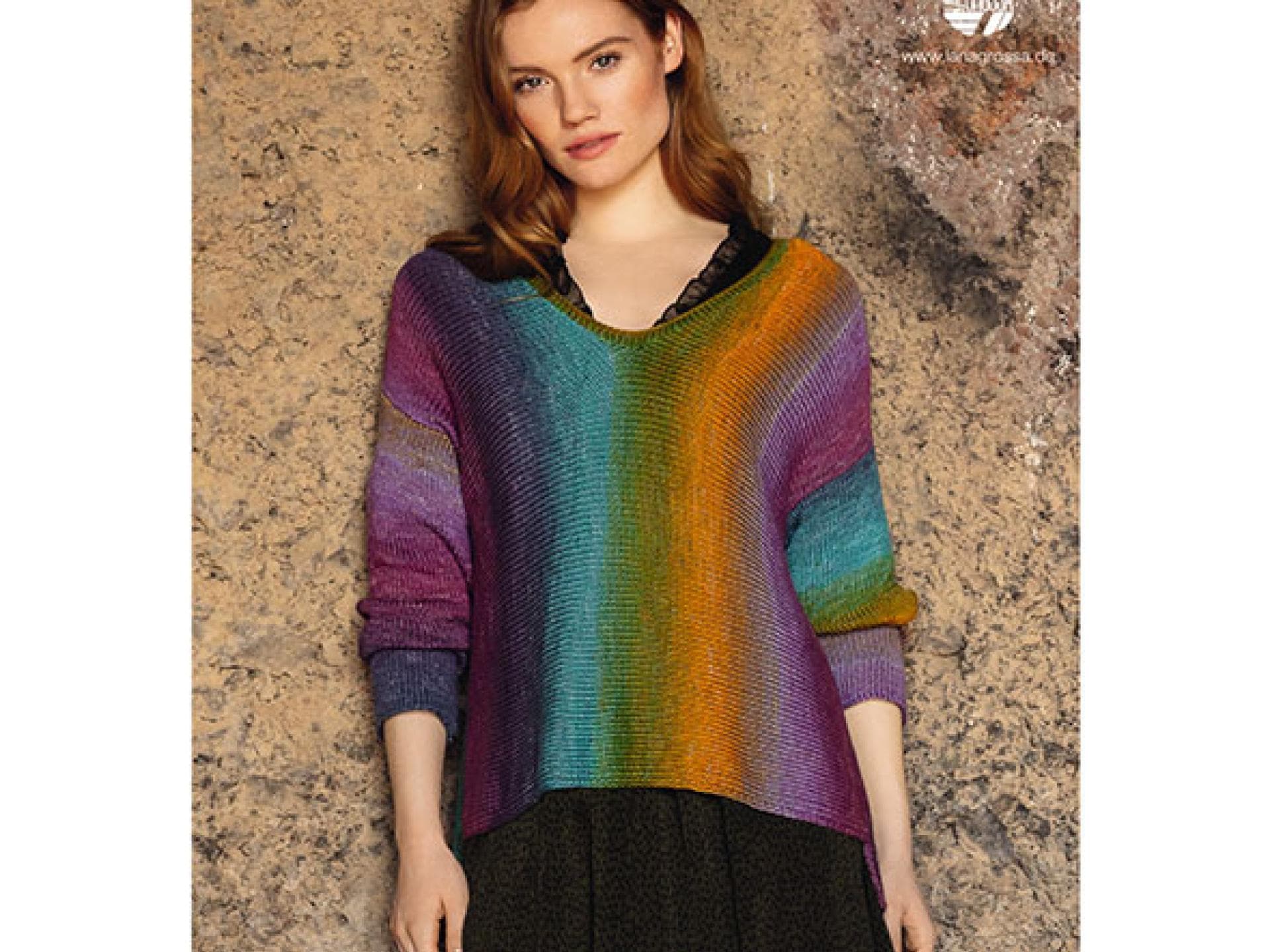 Gratis Strickanleitung Strickpullover Regenbogenfarben Gratis Strickanleitung Strickpullover Regenbogenfarben